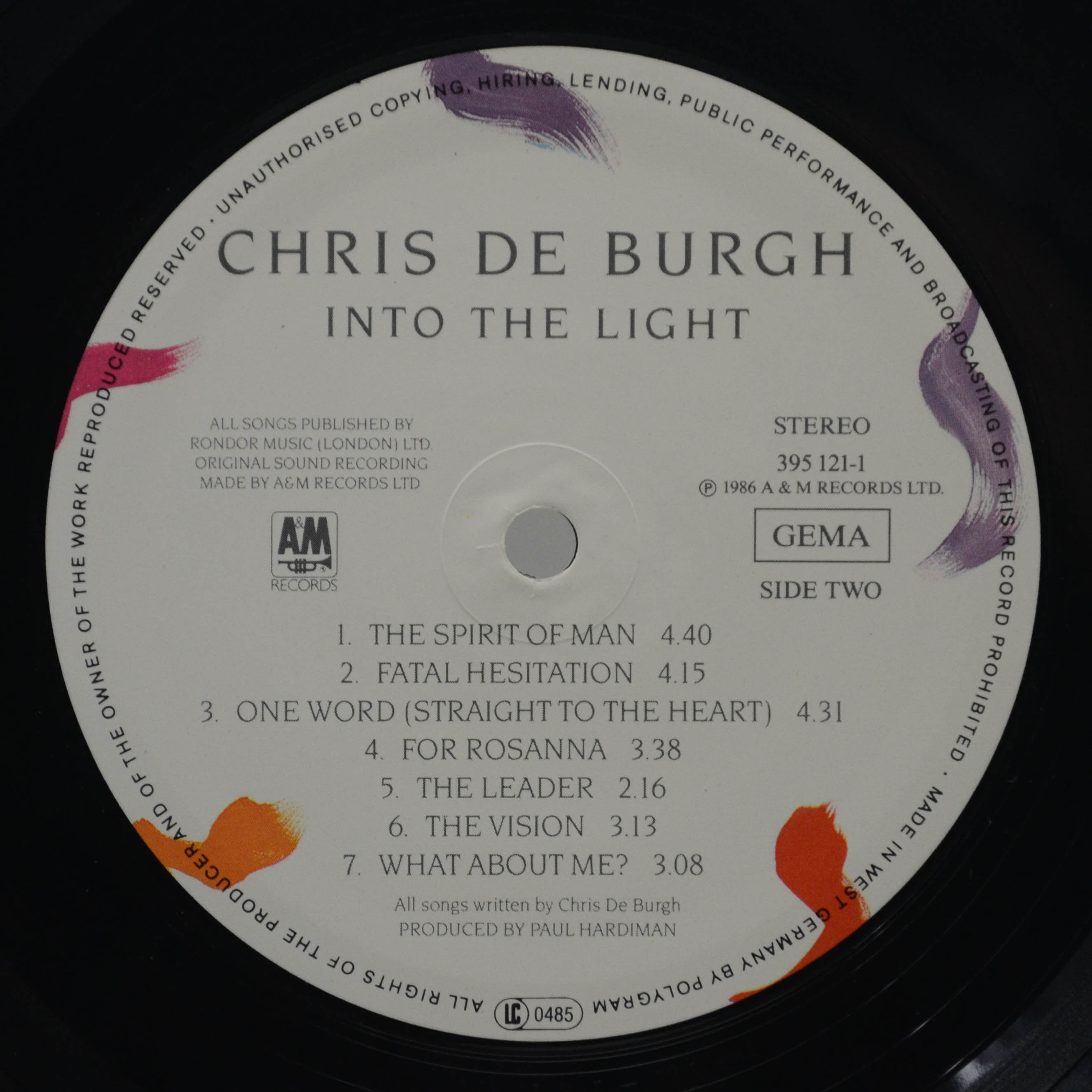 Chris de Burgh — Into The Light, 1986