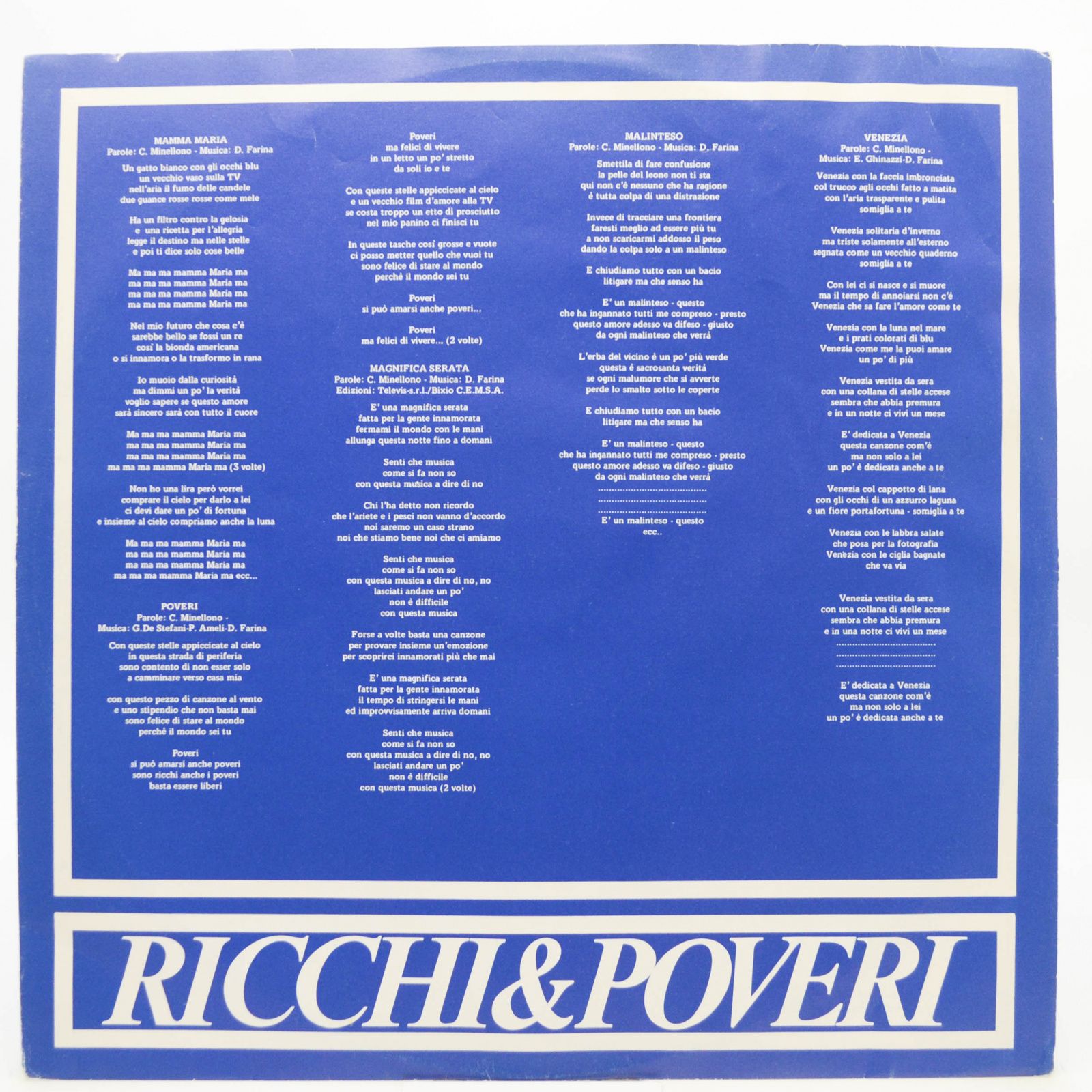 Ricchi & Poveri — Mamma Maria (Italy), 1982
