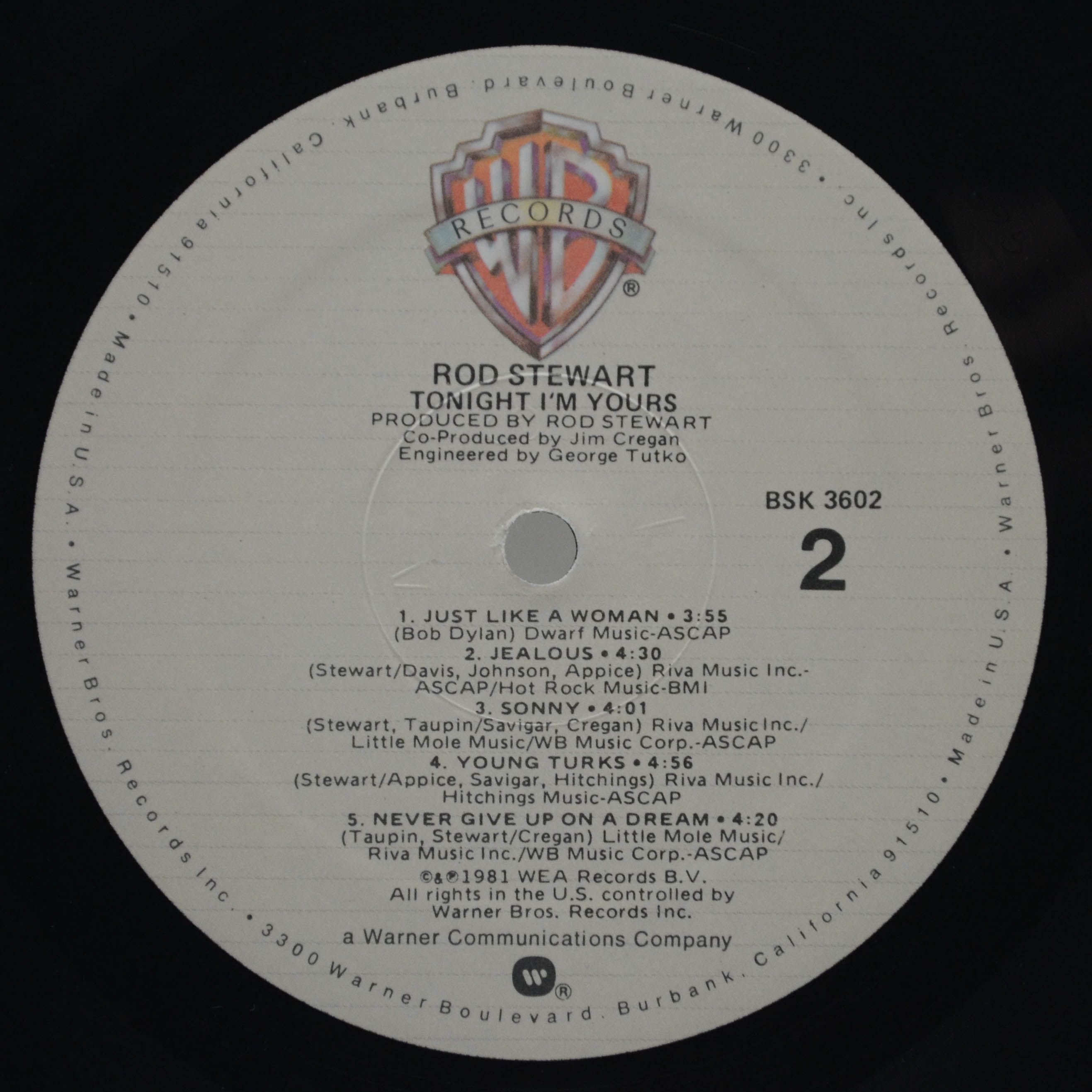 Rod Stewart — Tonight I'm Yours (USA), 1981