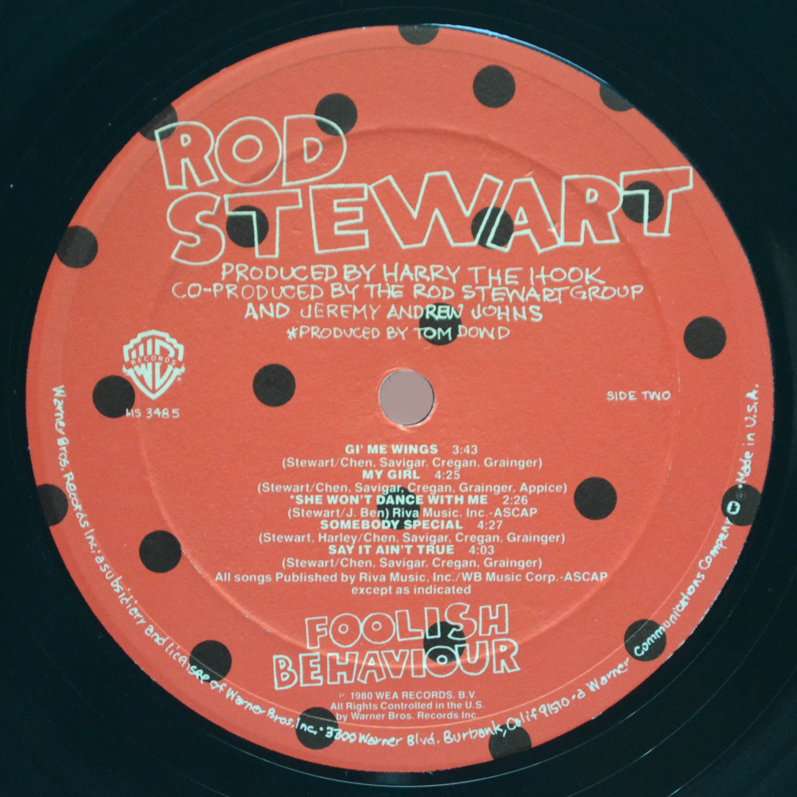 Rod Stewart — Foolish Behaviour (USA, poster), 1980