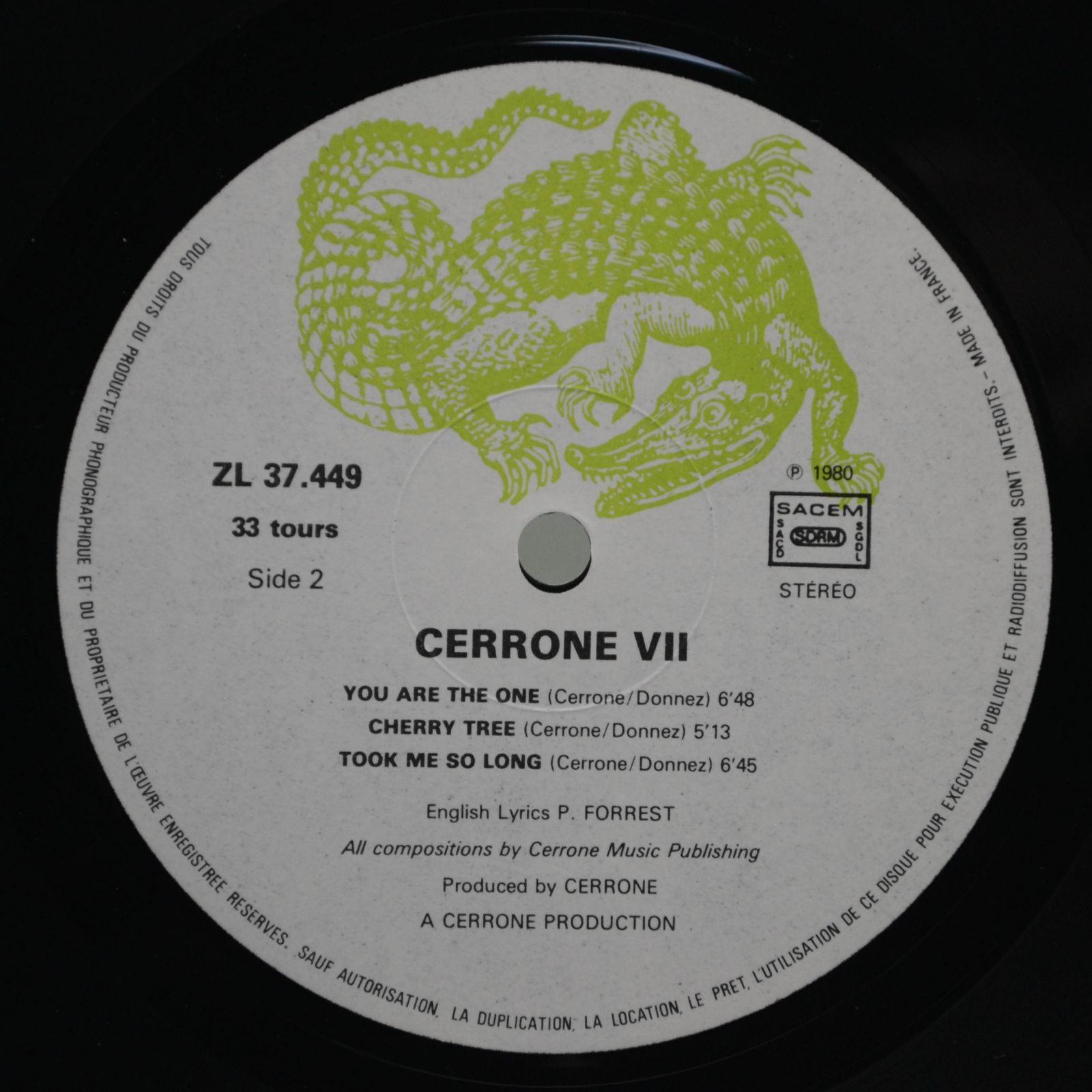 Cerrone — Cerrone VII - You Are The One (1-st, France), 1980