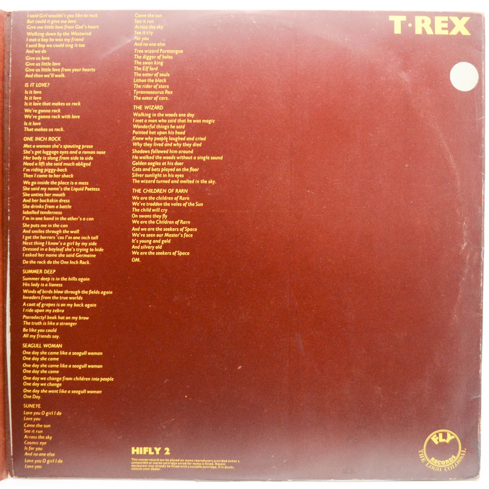T. Rex — T. Rex (1-st, UK), 1970