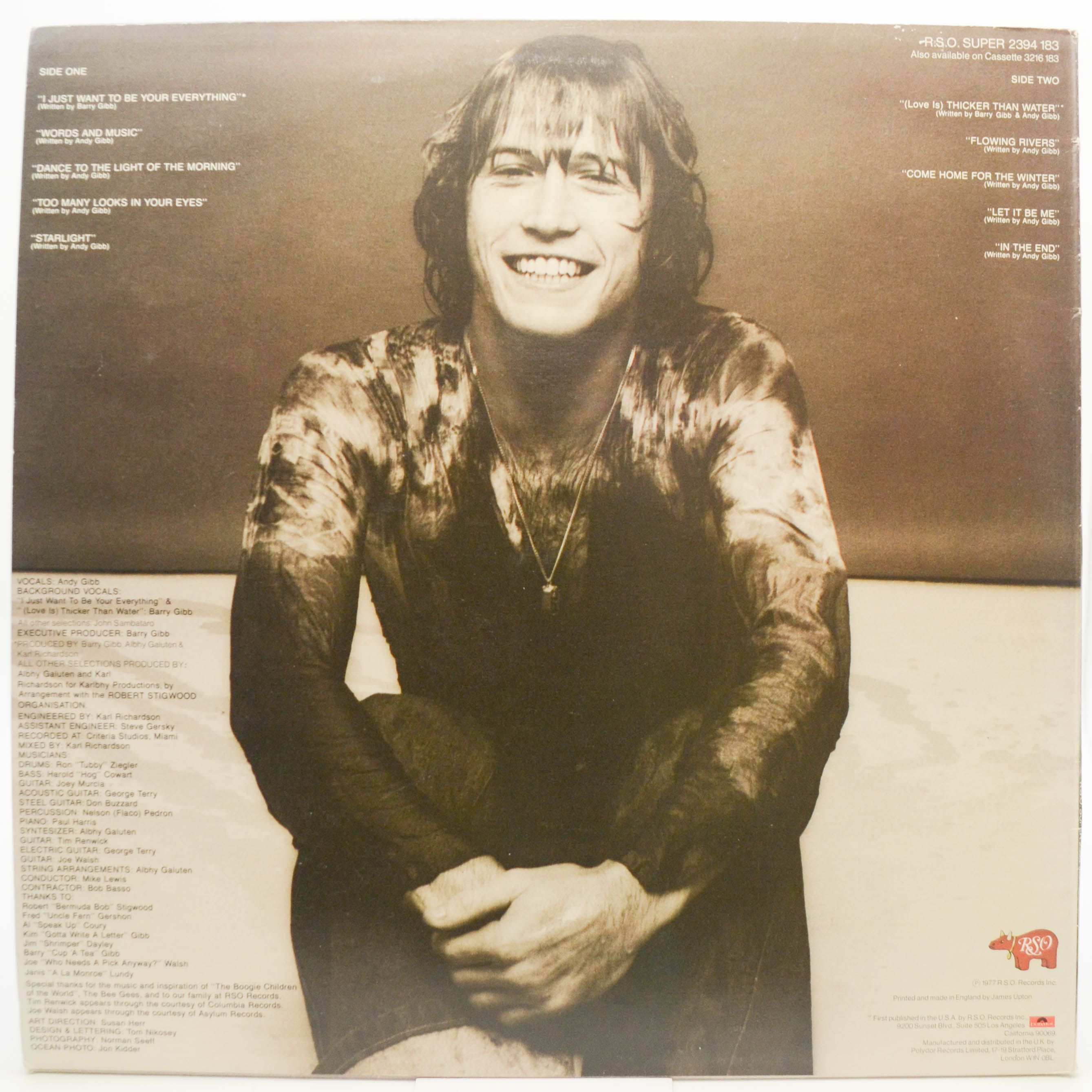 Andy Gibb — Flowing Rivers (UK), 1977