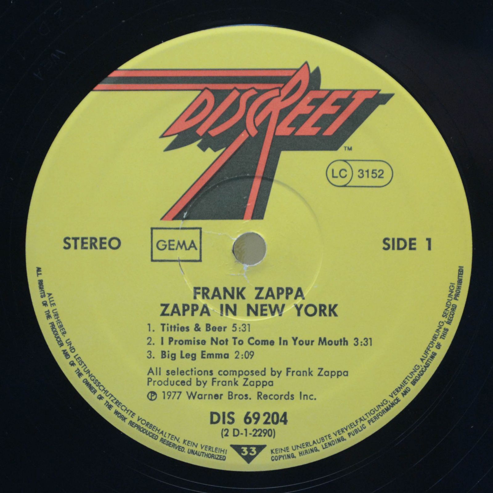 Frank Zappa — Zappa in New York, 1977