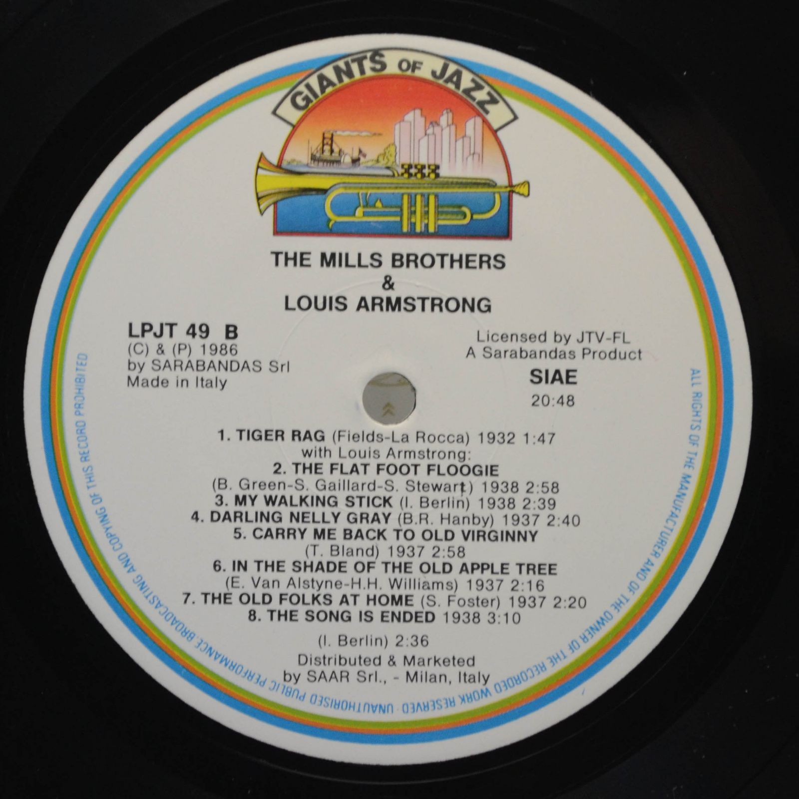 Mills Brothers & Louis Armstrong — The Mills Brothers & Louis Armstrong, 1986
