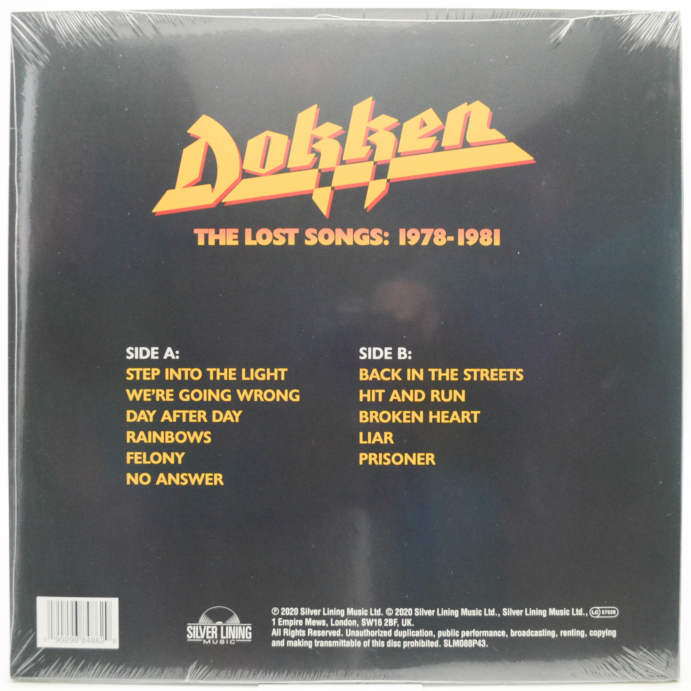 Dokken — The Lost Songs: 1978-1981 (UK), 2020