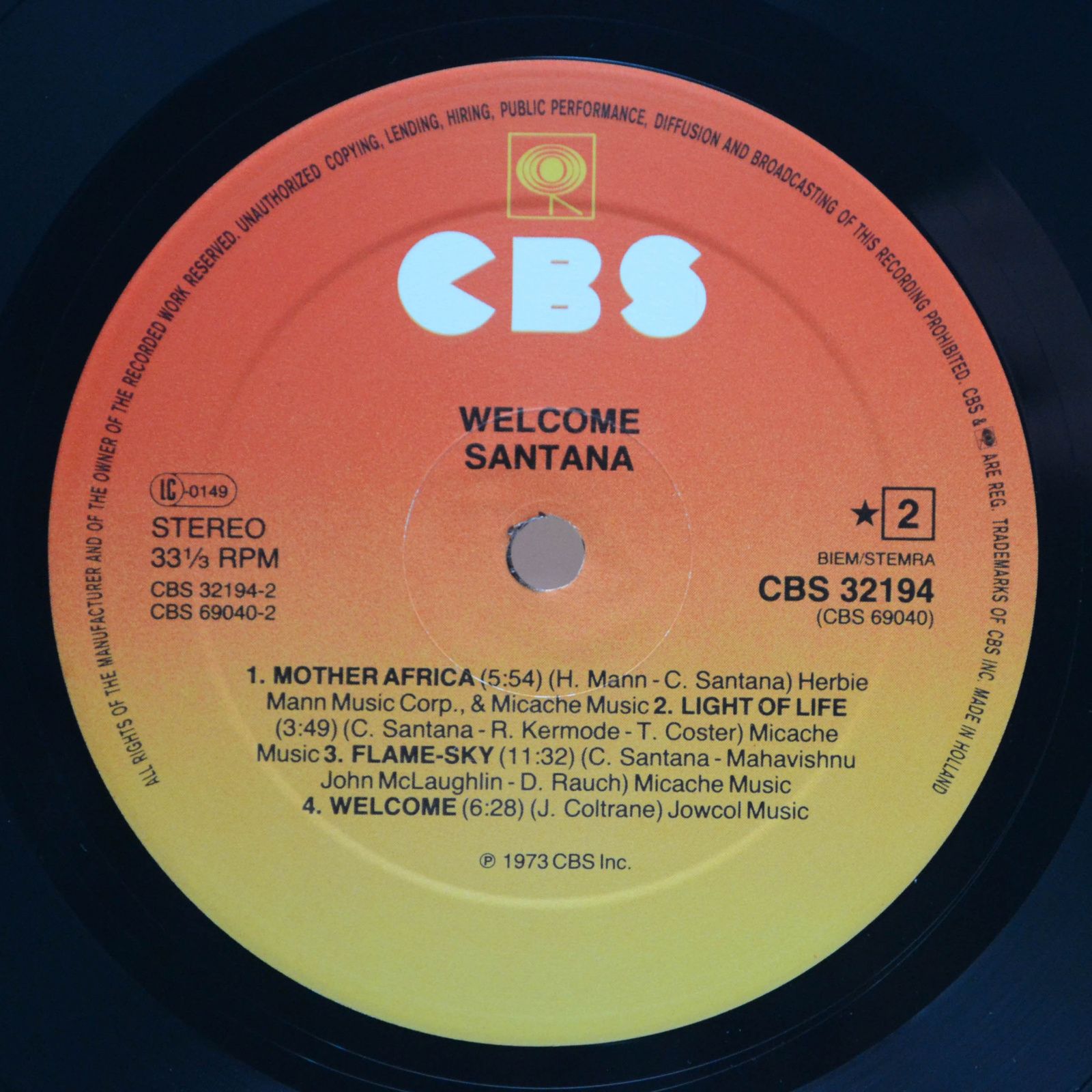 Santana — Welcome, 1983