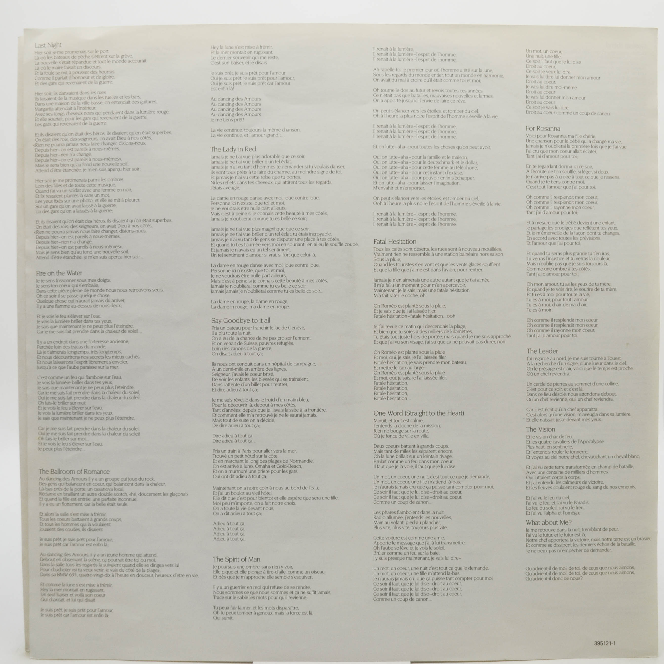 Chris de Burgh — Into The Light, 1986