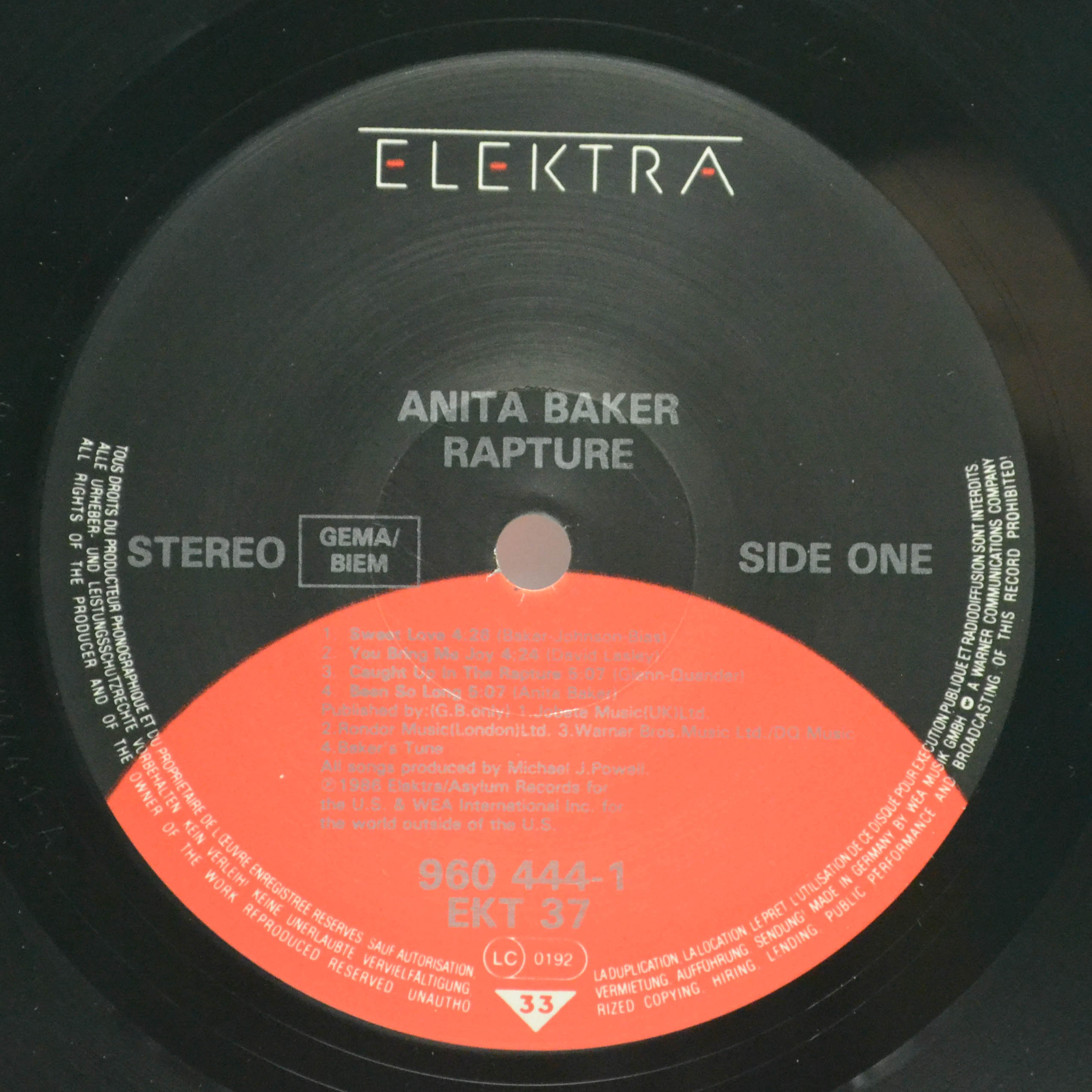Anita Baker — Rapture, 1986