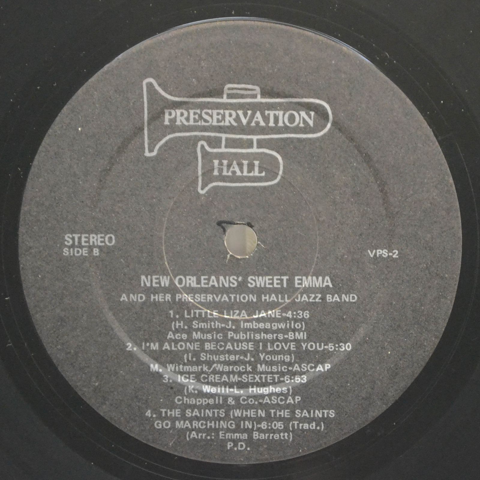 Sweet Emma And Her Preservation Hall Jazz Band — New Orleans' Sweet Emma And Her Preservation Hall Jazz Band (USA), 1964