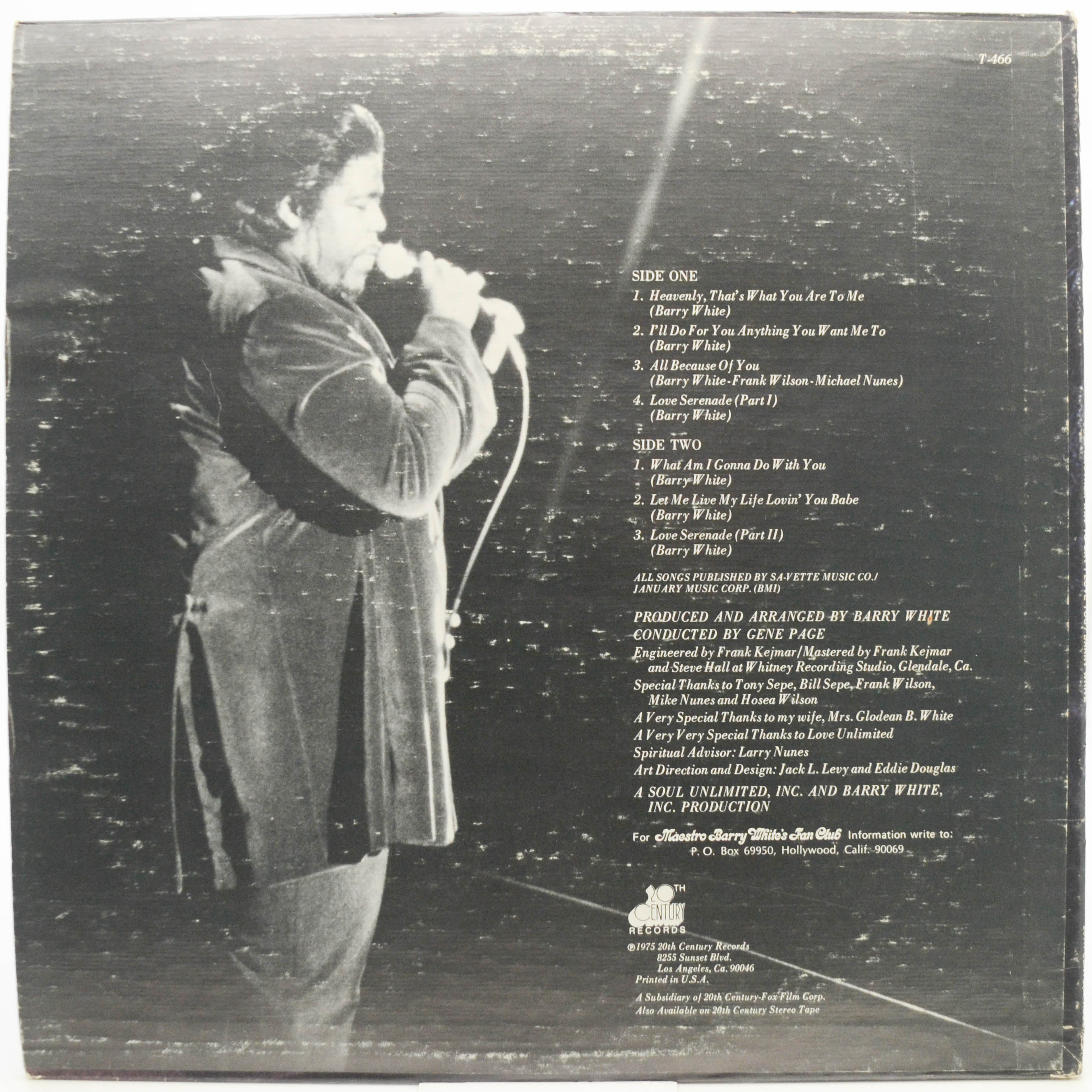 Barry White — Just Another Way To Say I Love You (1-st, USA), 1975