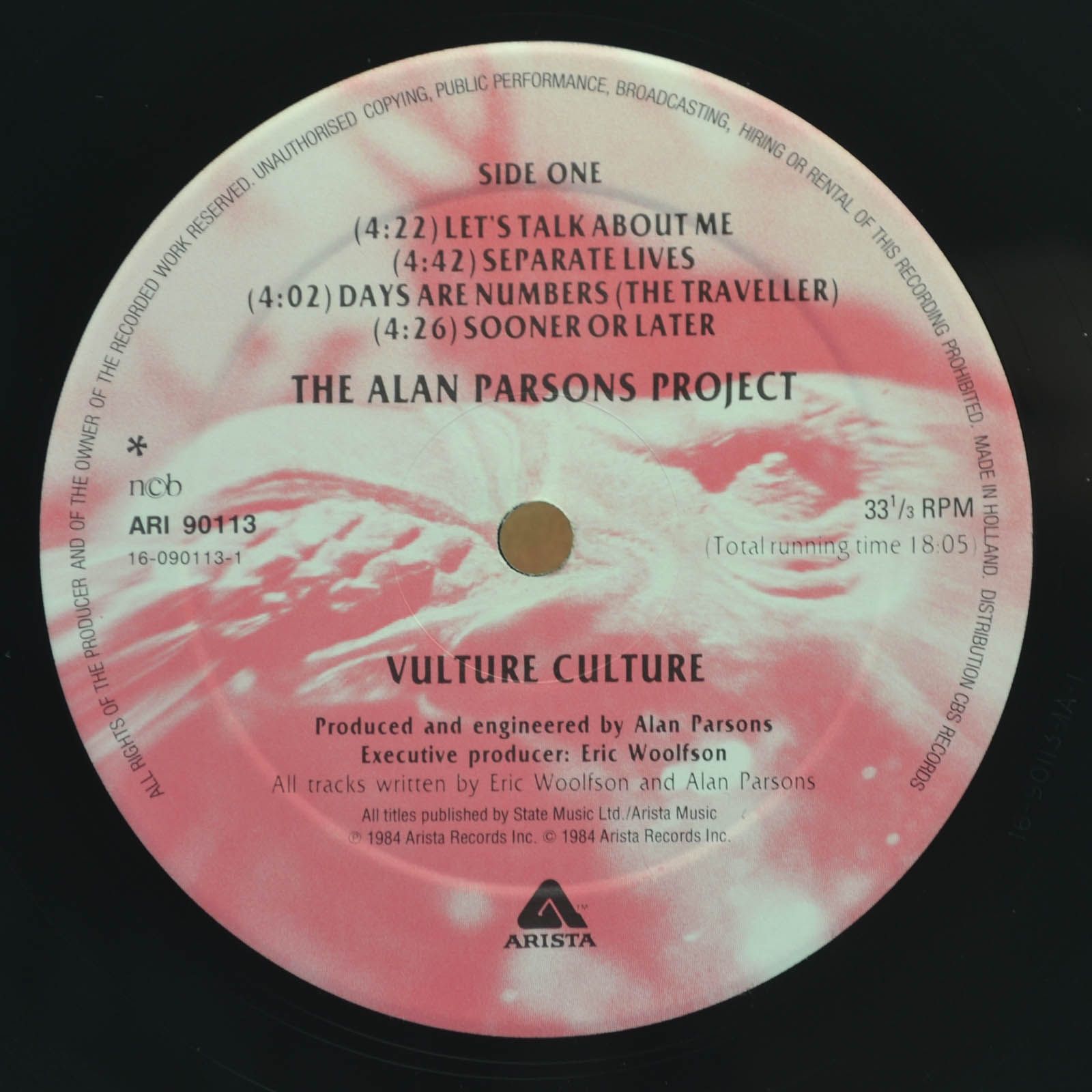Alan Parsons Project — Vulture Culture, 1985