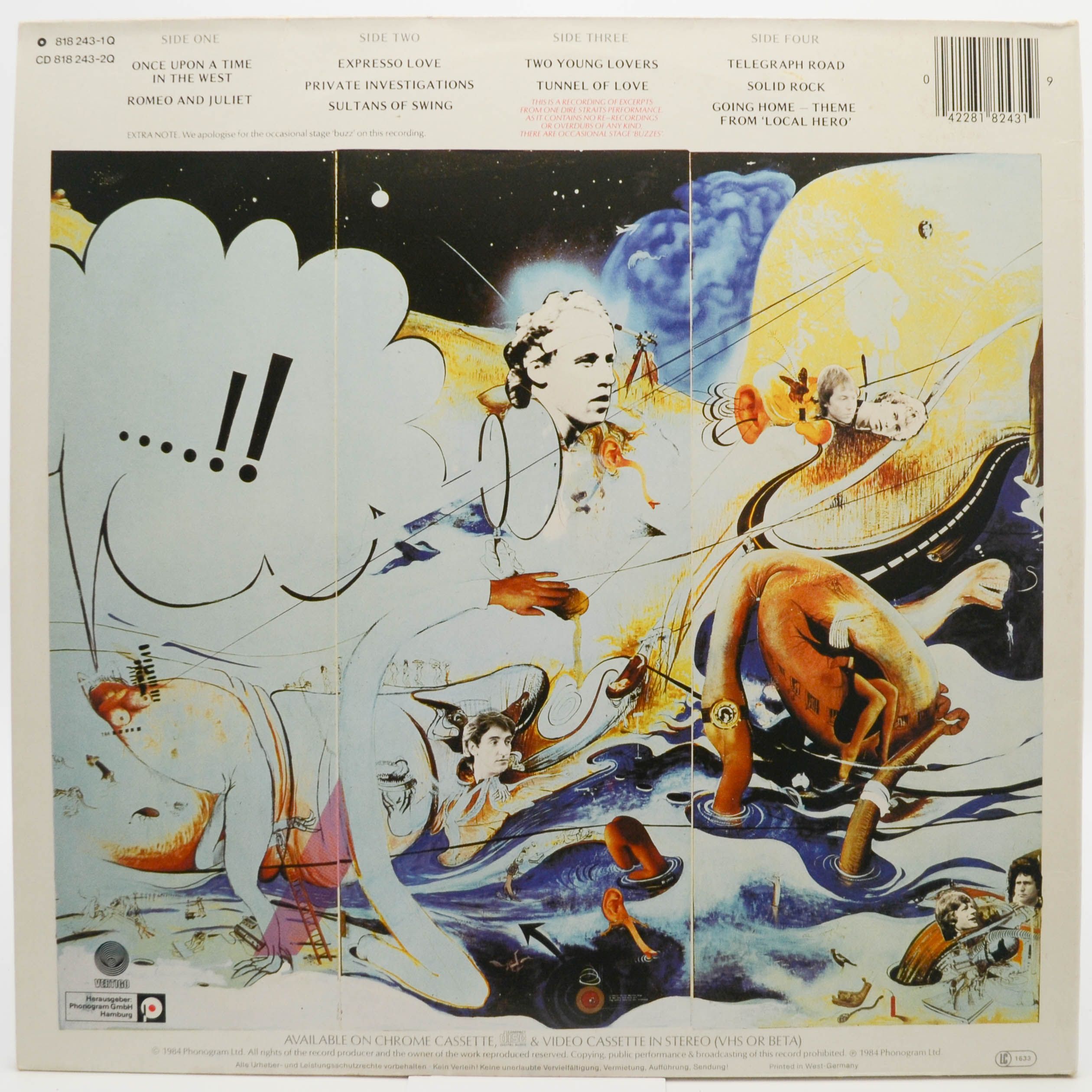 Dire Straits — Alchemy - Dire Straits Live (2LP), 1984