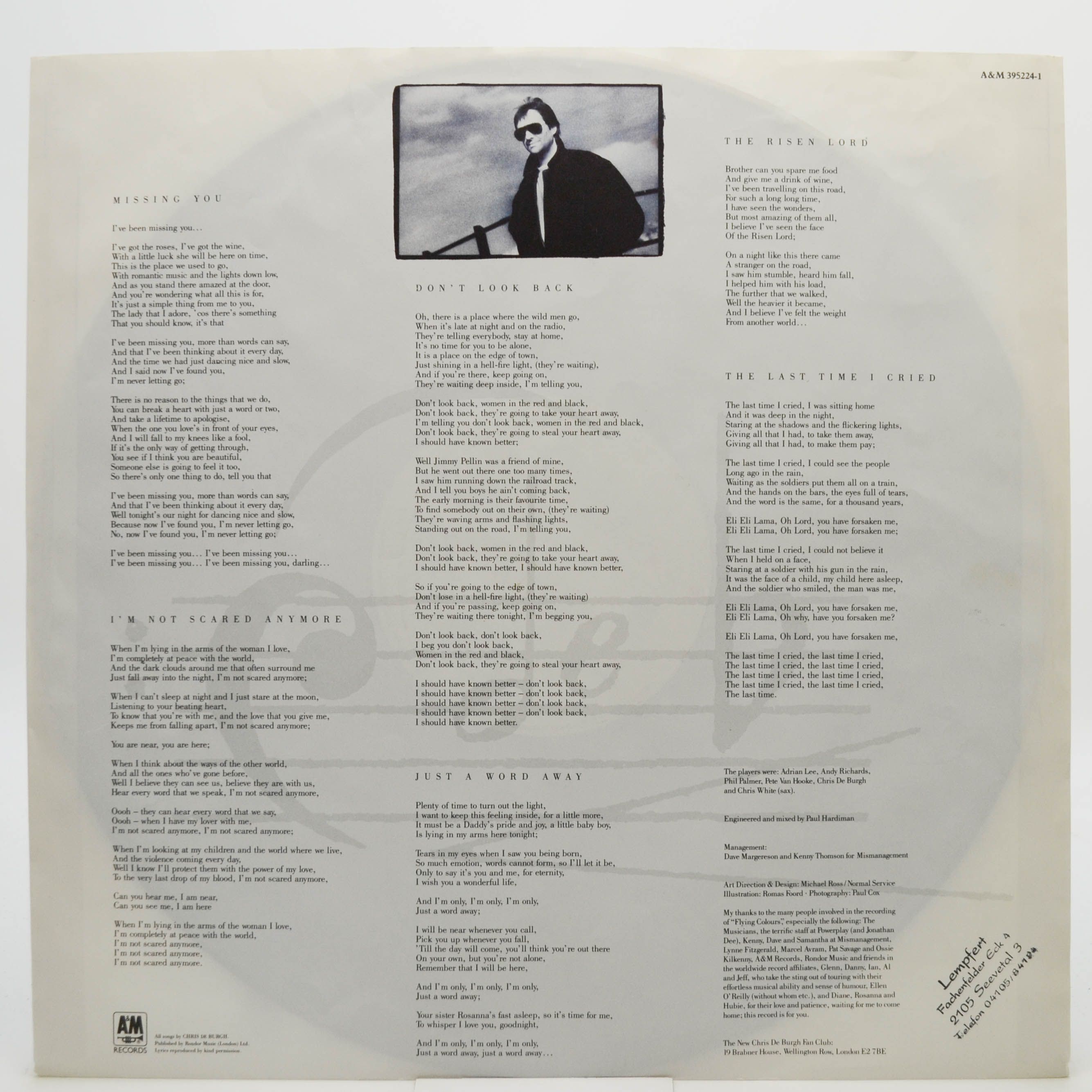 Chris de Burgh — Flying Colours, 1988