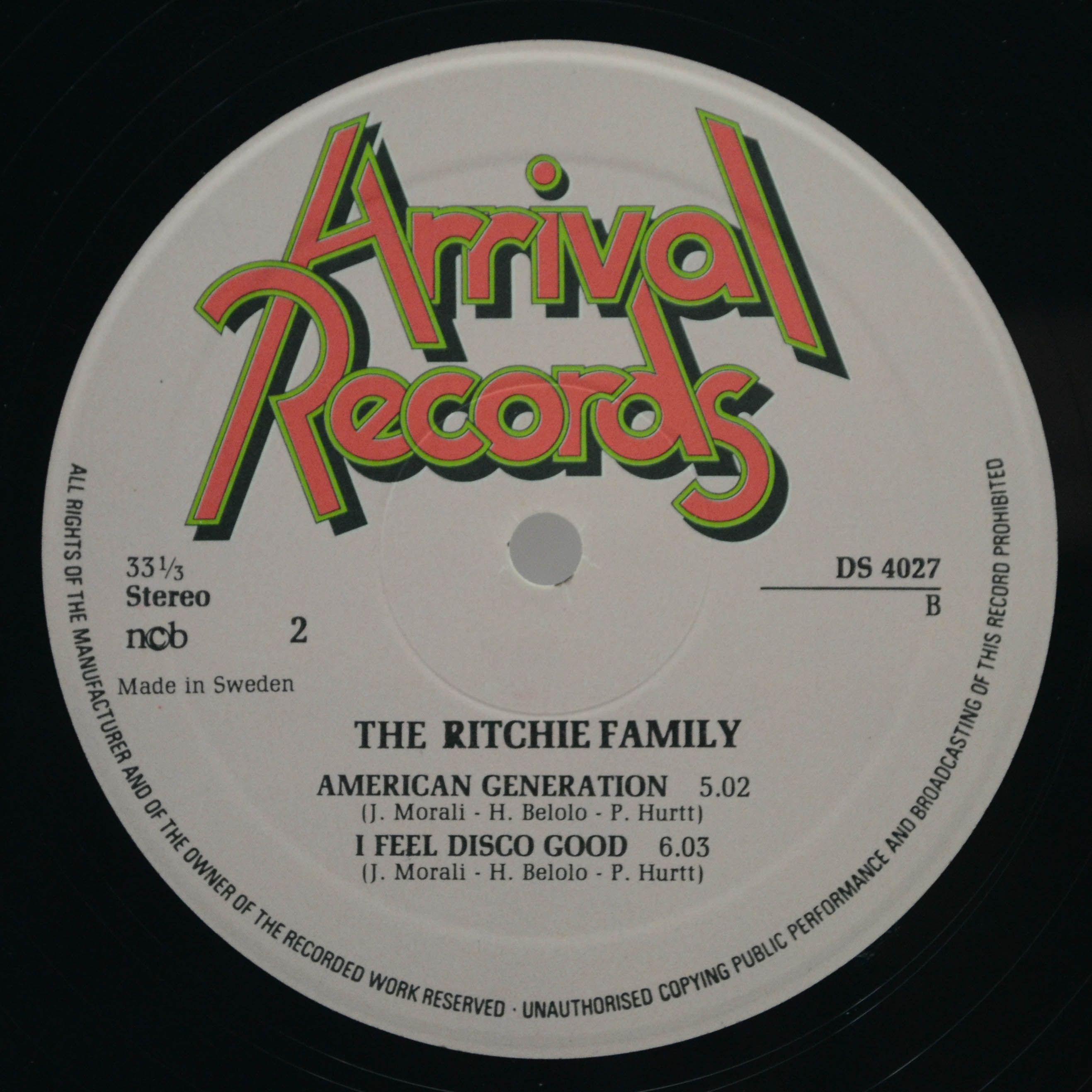 Ritchie Family — American Generation, 1978