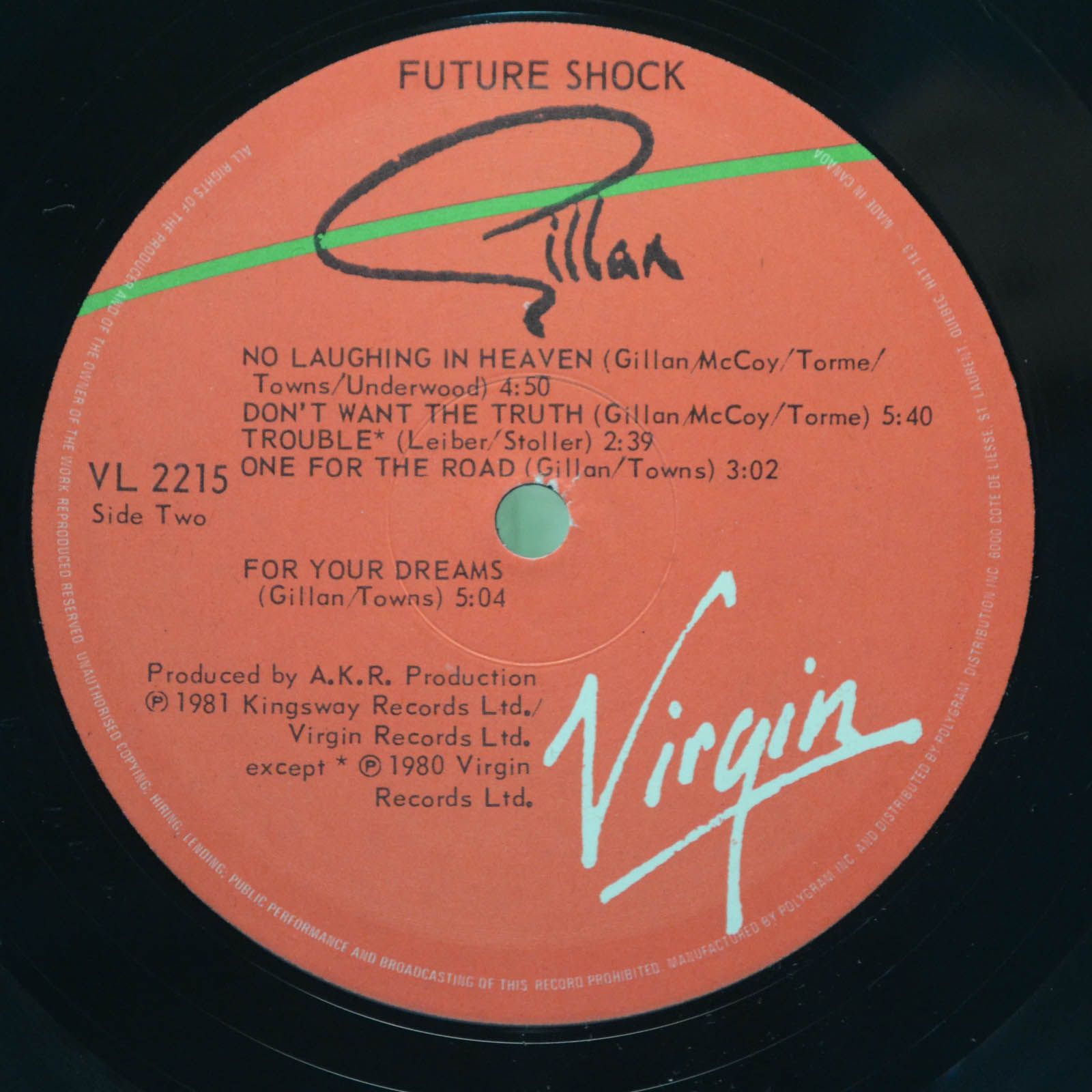 Gillan — Future Shock, 1981