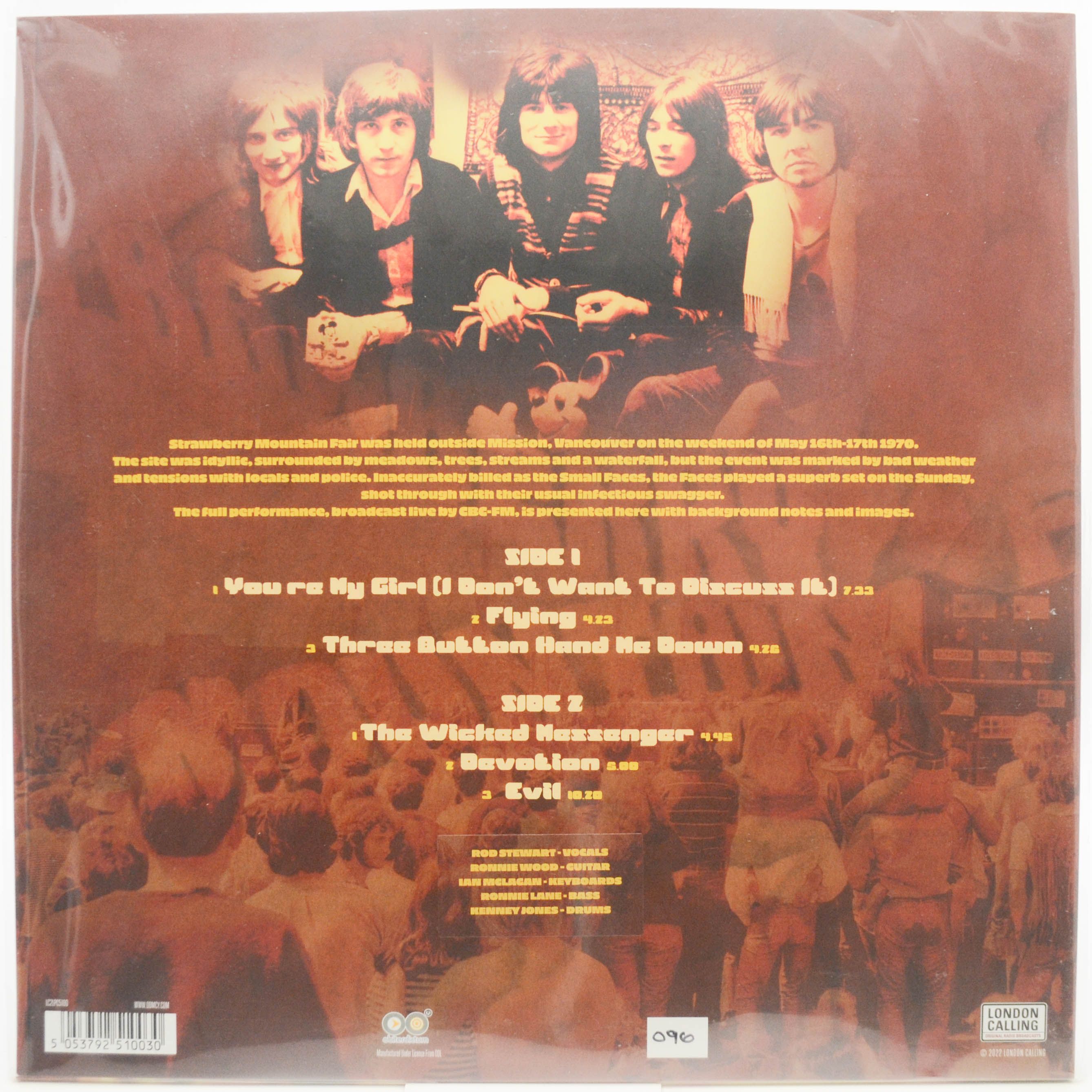 Виниловая пластинка Faces — Strawberry Mountain Fair Vancouver, 1970, 2022