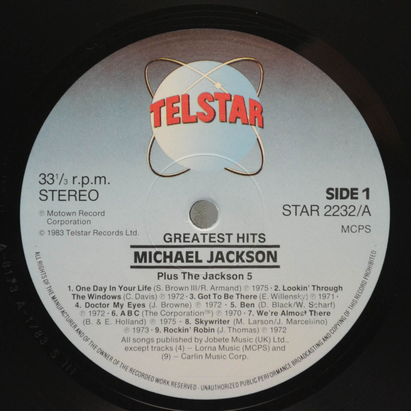 Michael Jackson Plus The Jackson 5 — 18 Greatest Hits (UK), 1983