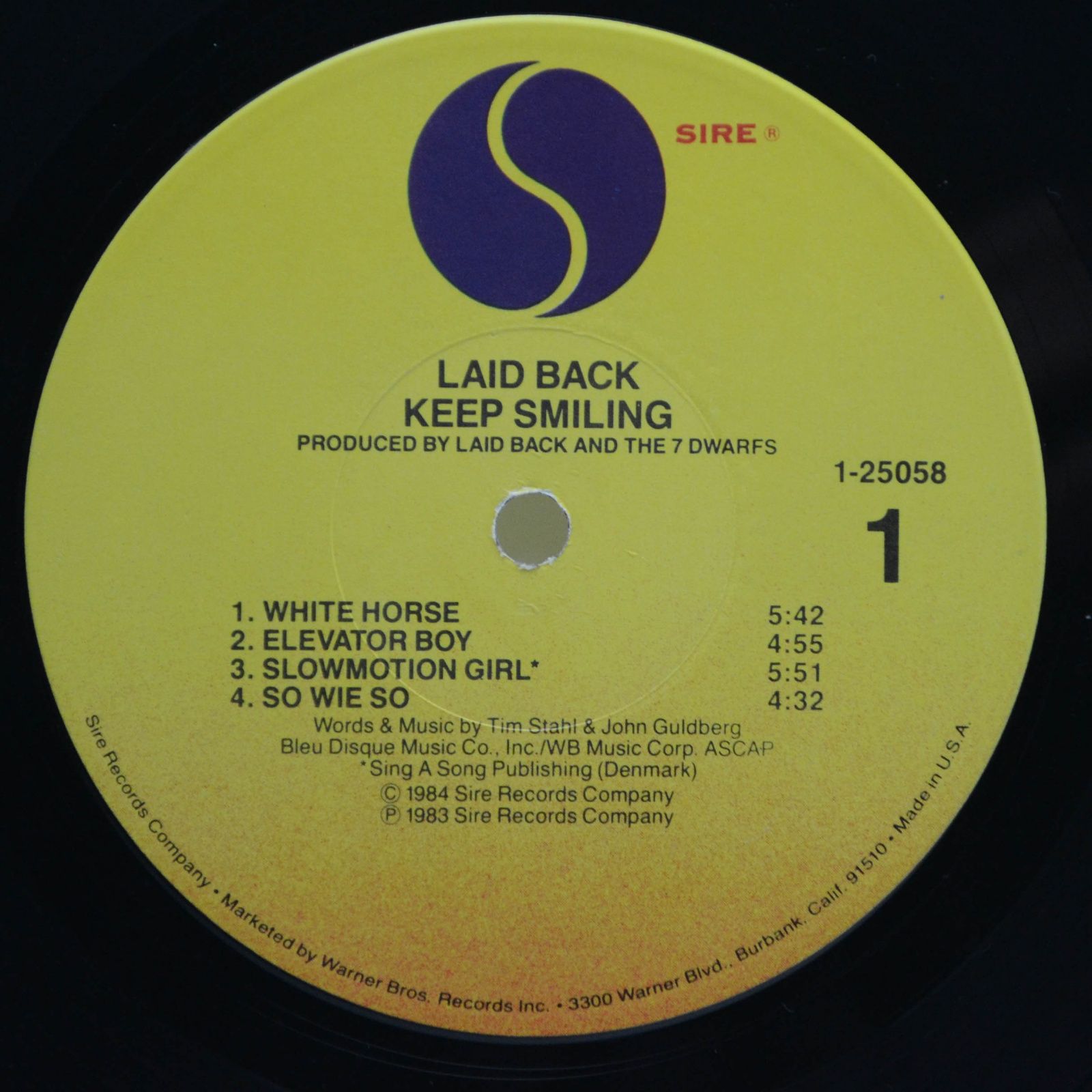 Laid Back — ...Keep Smiling (USA), 1984