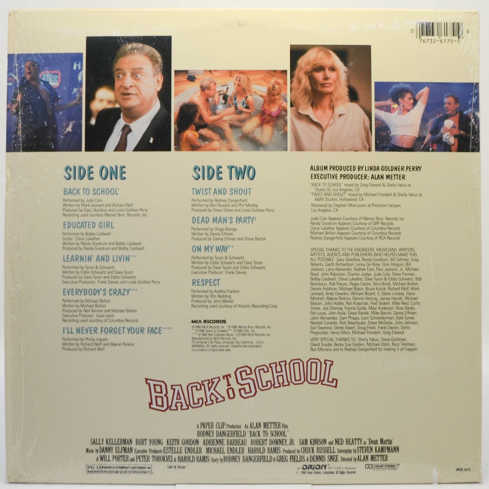 Various — Back To School - Music From The Motion Picture Soundtrack, 1986