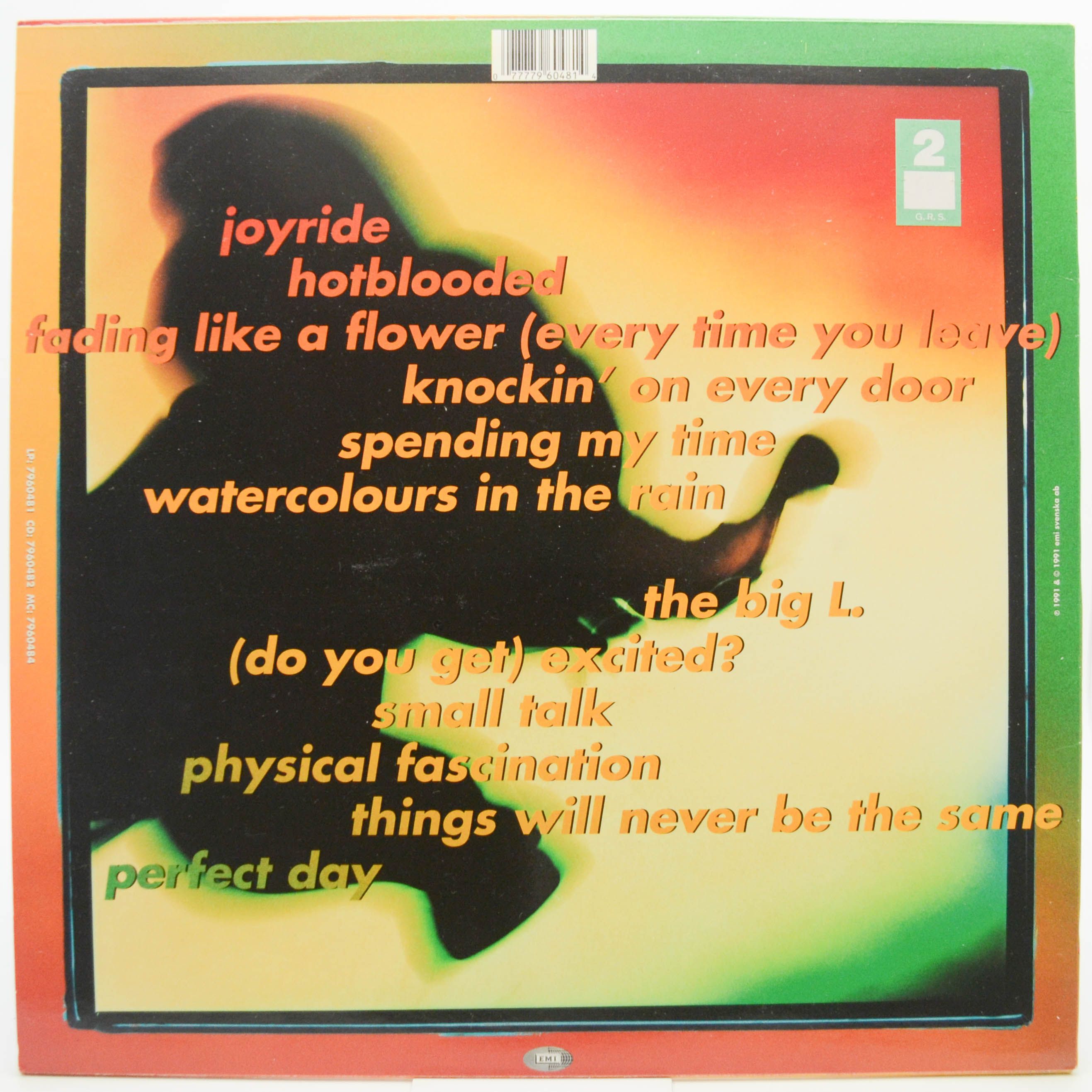 Roxette — Joyride (Sweden), 1991