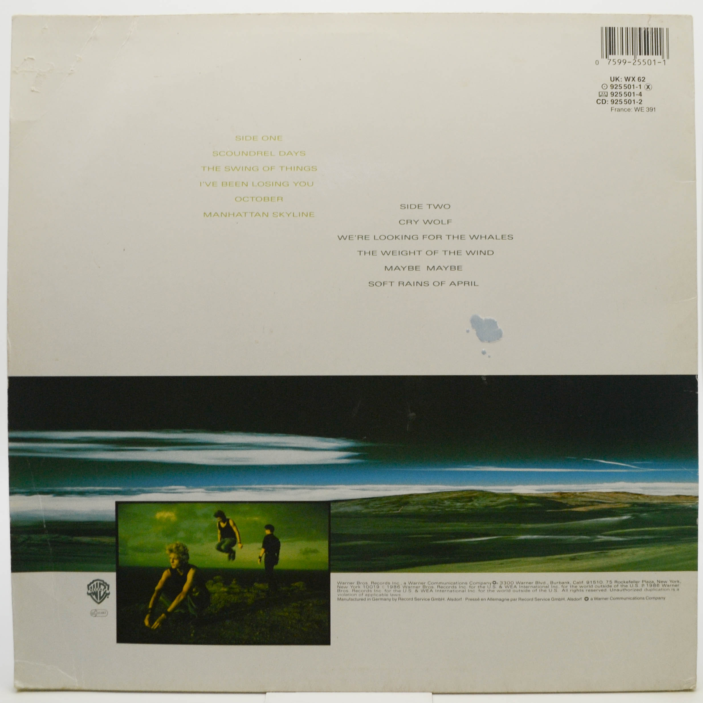 Виниловая пластинка a-ha — Scoundrel Days, 1986