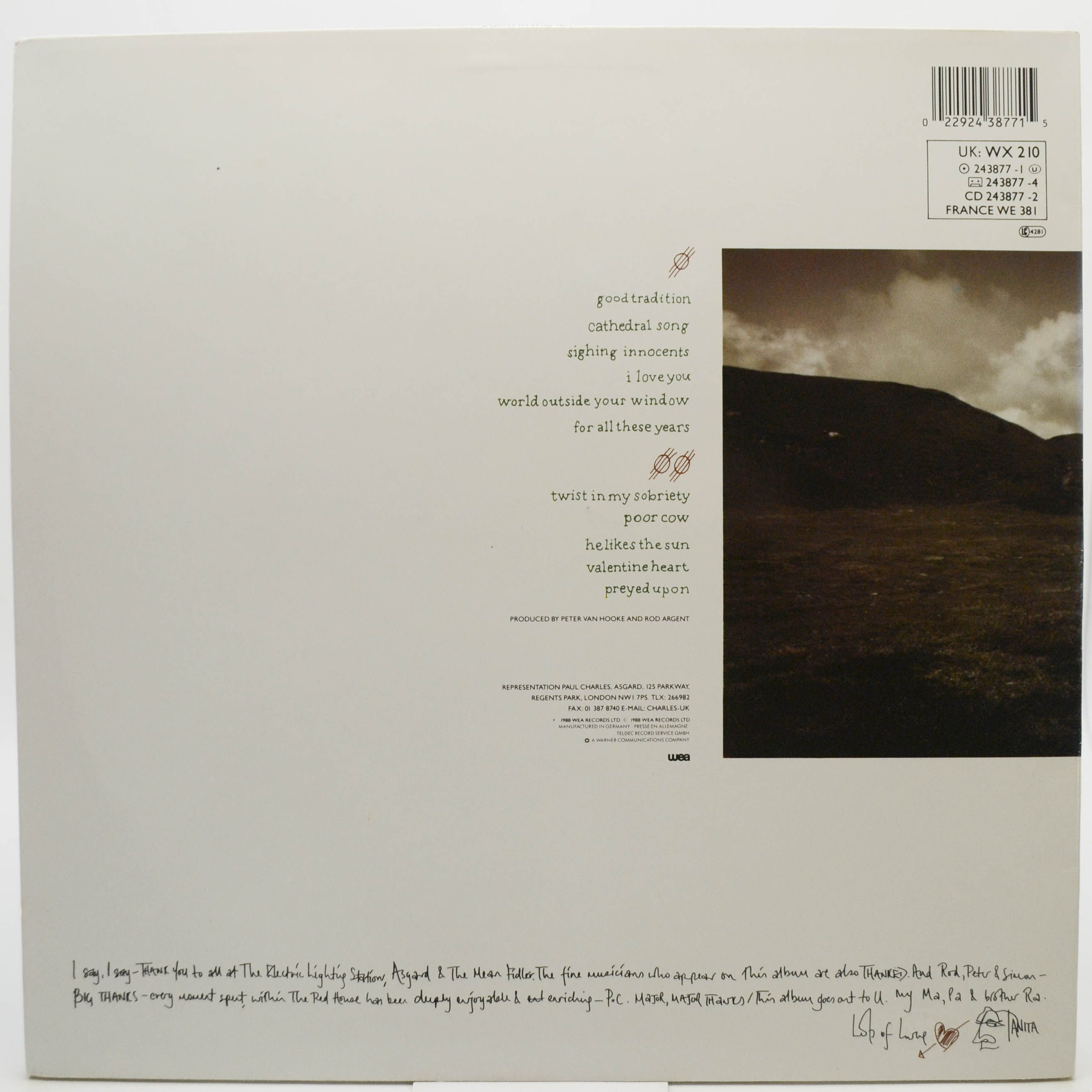 Tanita Tikaram — Ancient Heart, 1988