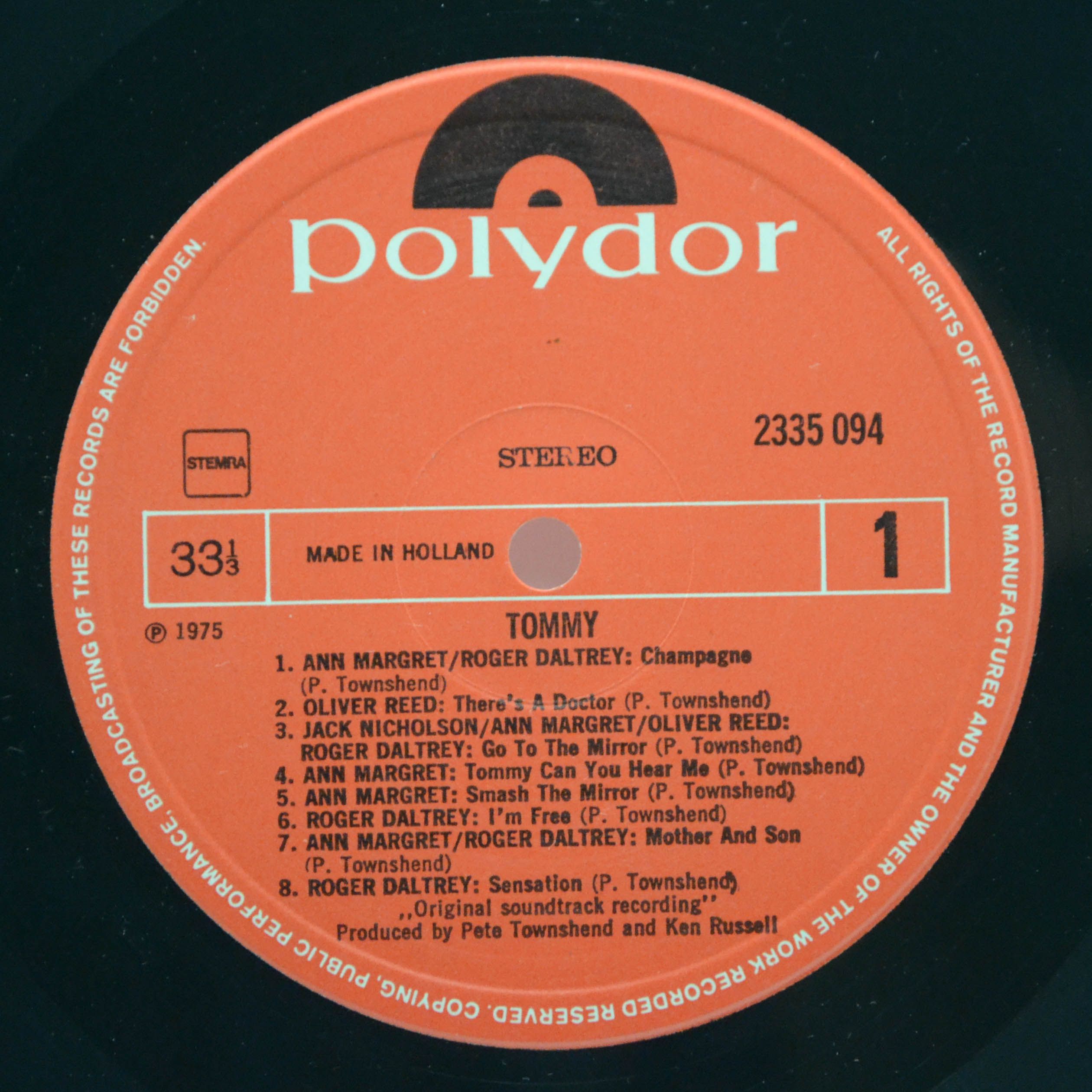 Виниловая пластинка Various — Tommy (Original Soundtrack Recording) (2LP), 1975