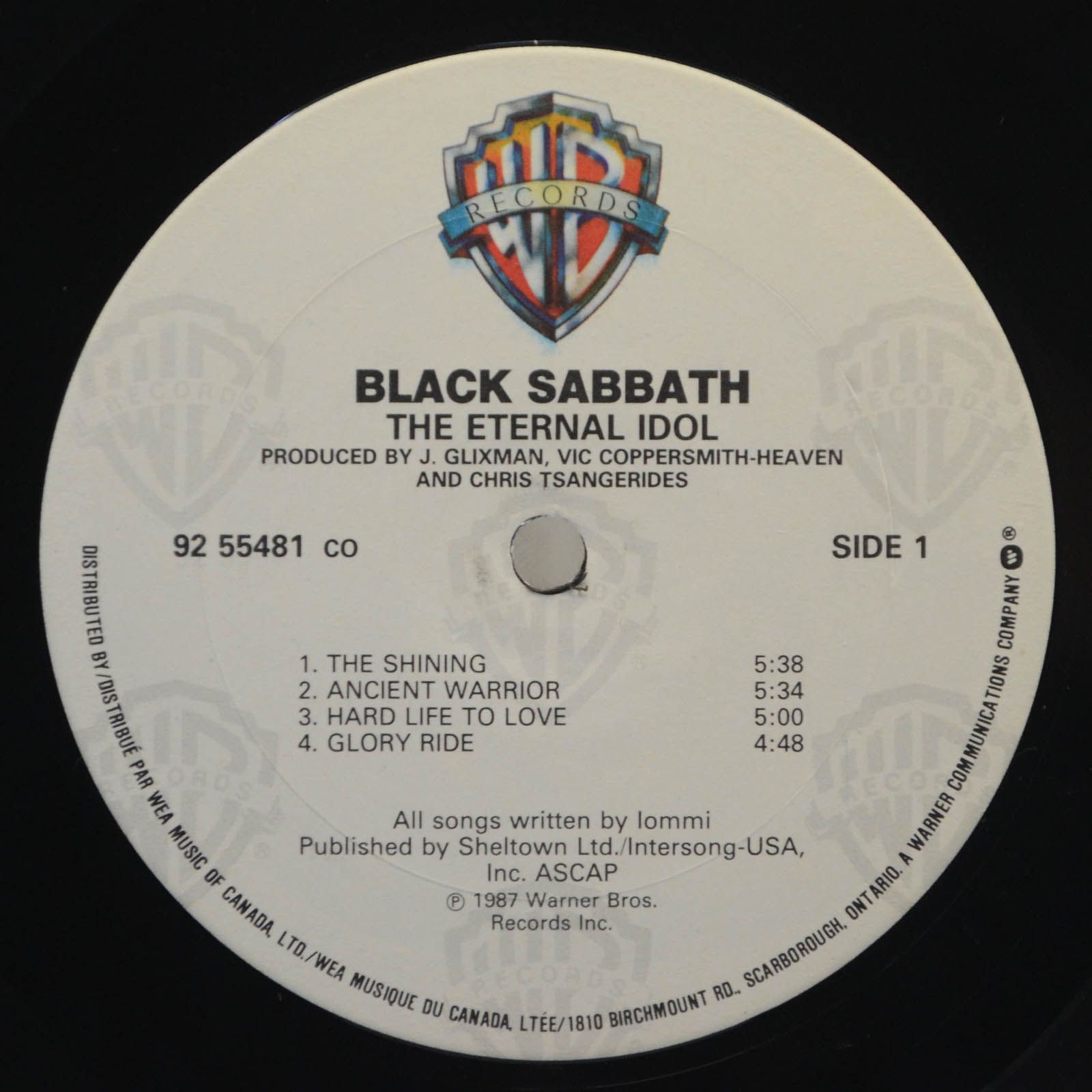 Black Sabbath - The Eternal Idol, 8840 ₽ купить виниловую пластинку с ...