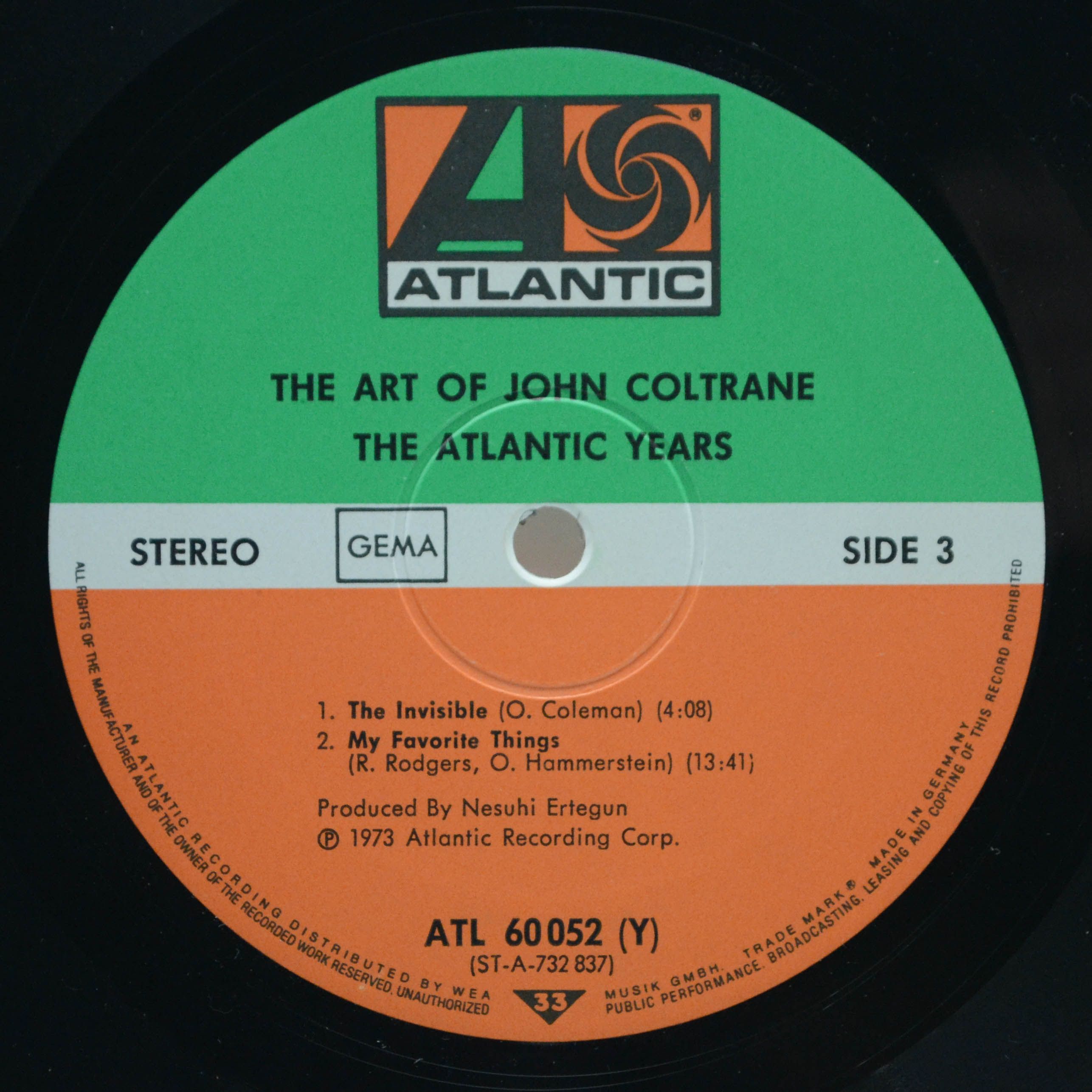 John Coltrane — The Art Of John Coltrane / The Atlantic Years (2LP), 1974