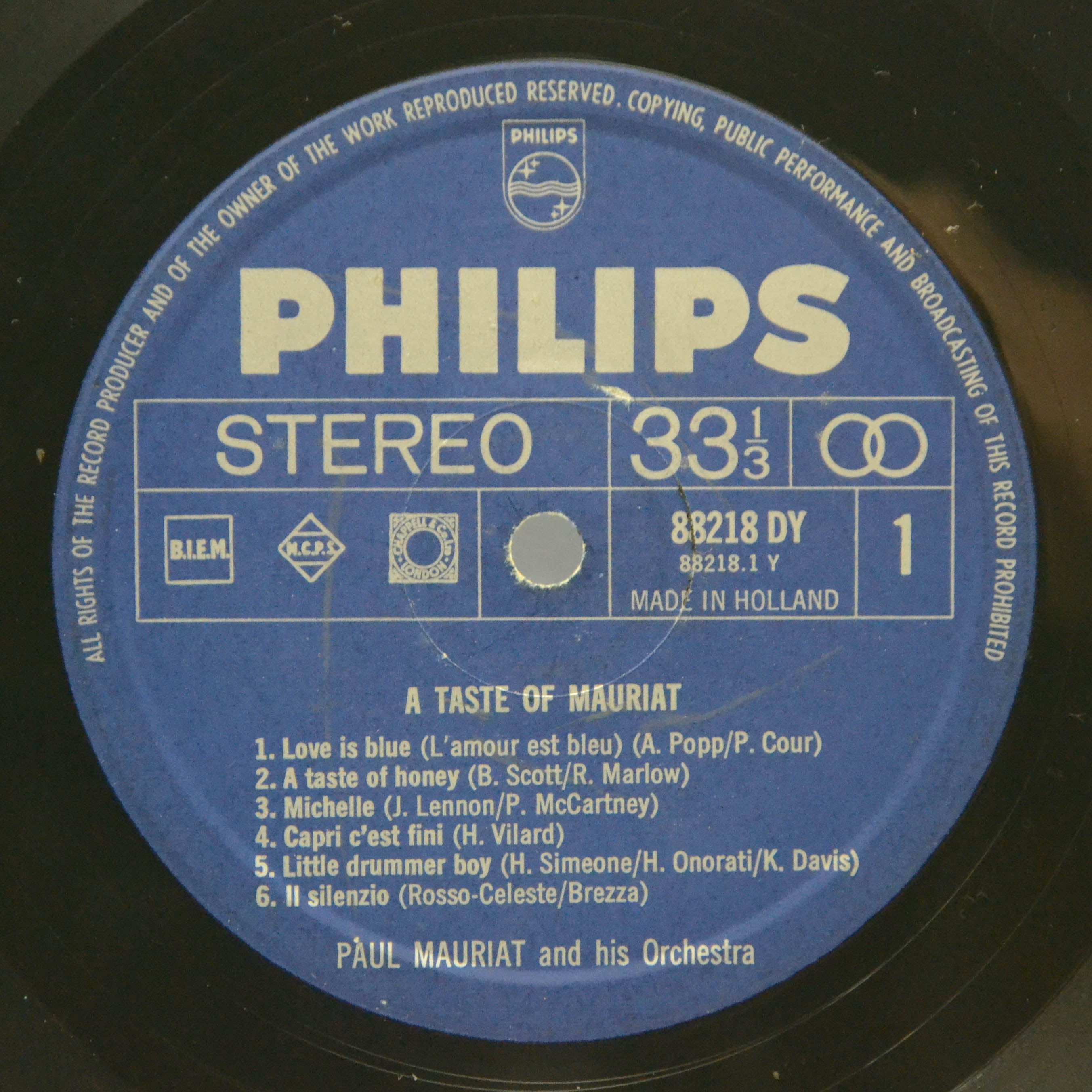 Paul Mauriat Orchestra — A Taste Of Mauriat,