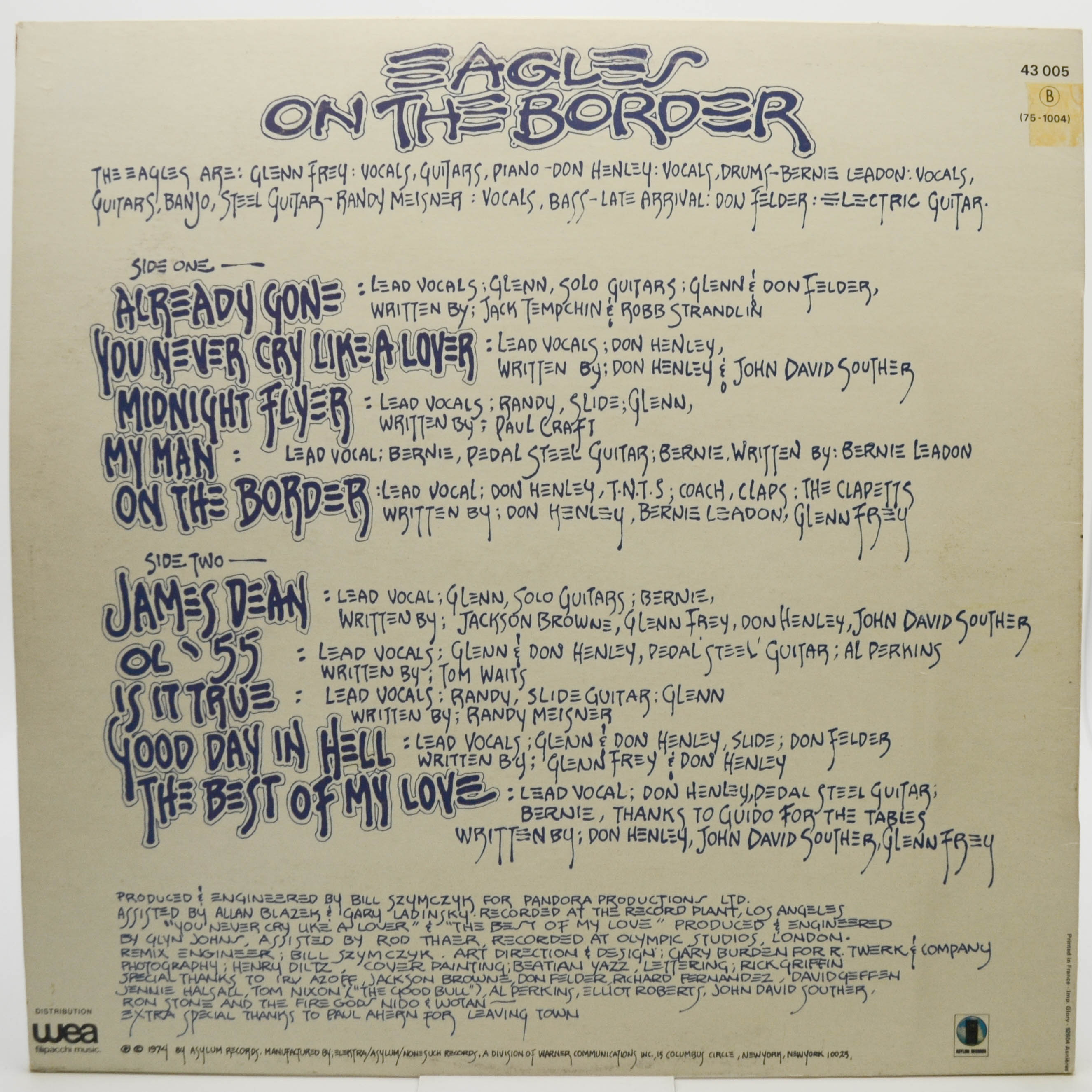 Eagles — On The Border, 1974