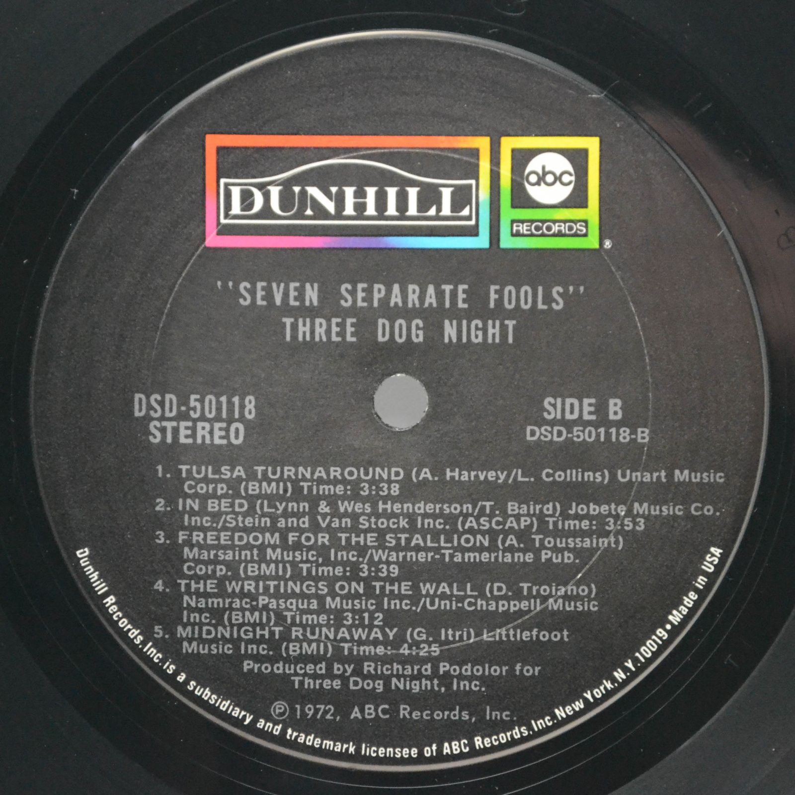 Three Dog Night — Seven Separate Fools (USA), 1972