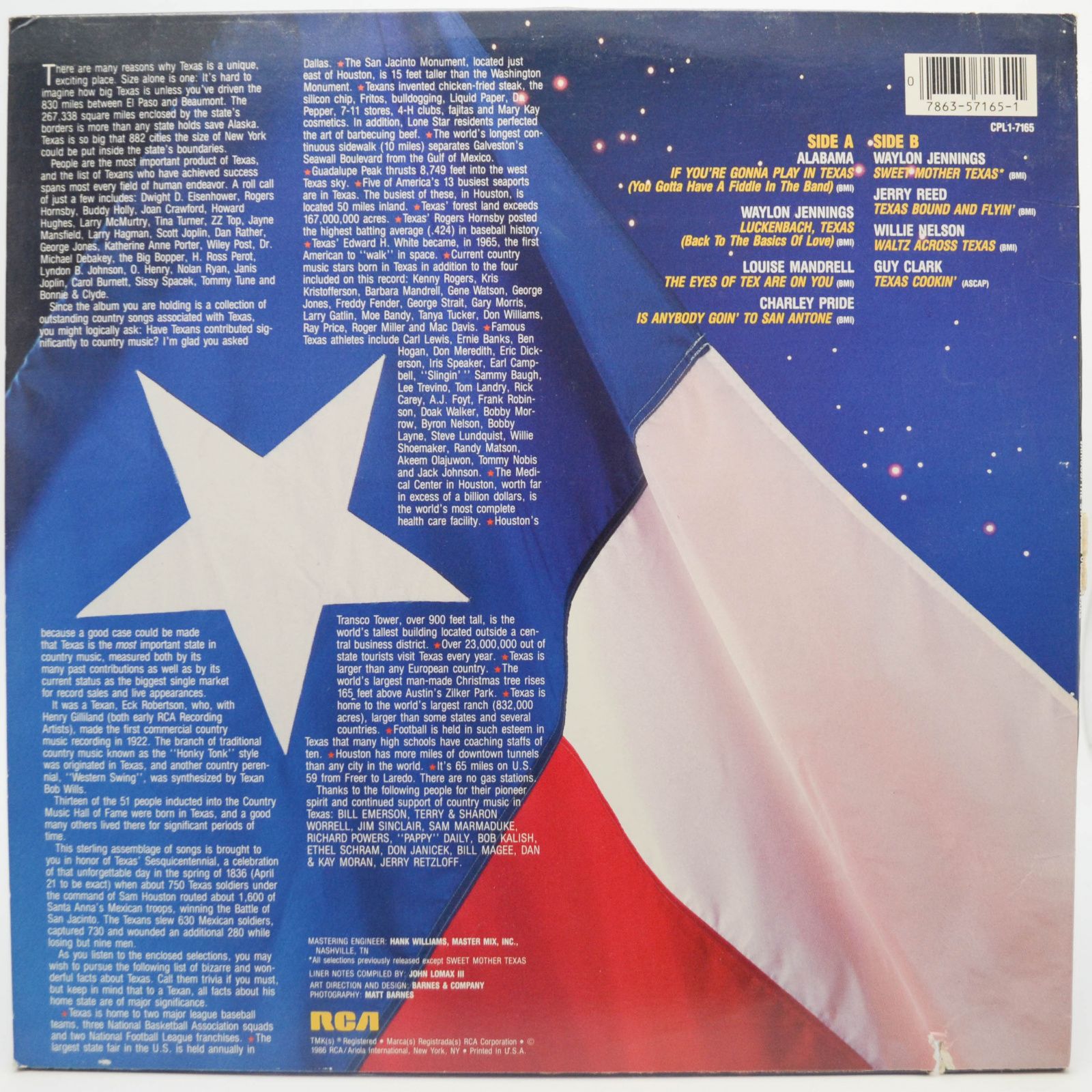 Various — The Stars Are Out In Texas (USA), 1986