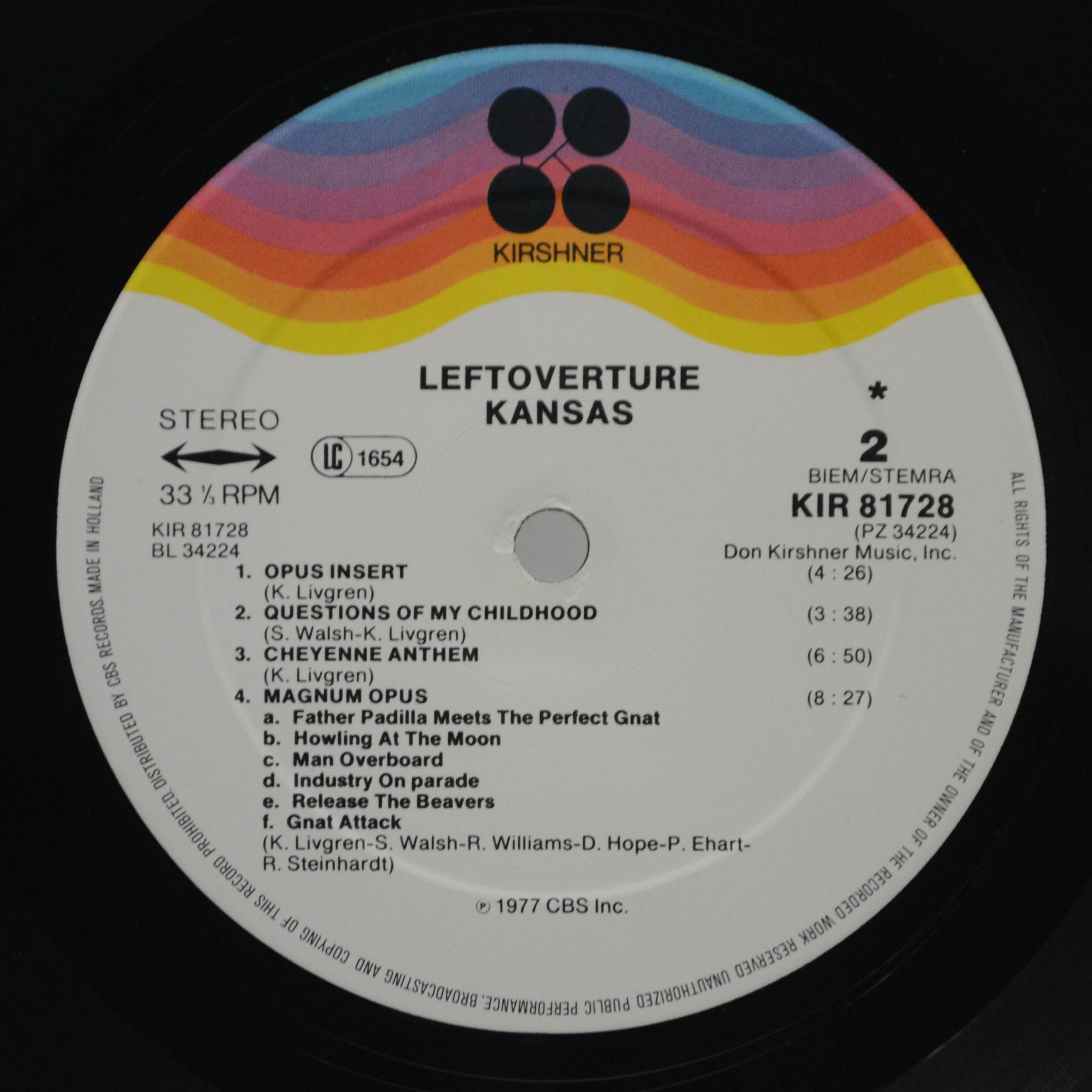 Kansas — Leftoverture, 1976