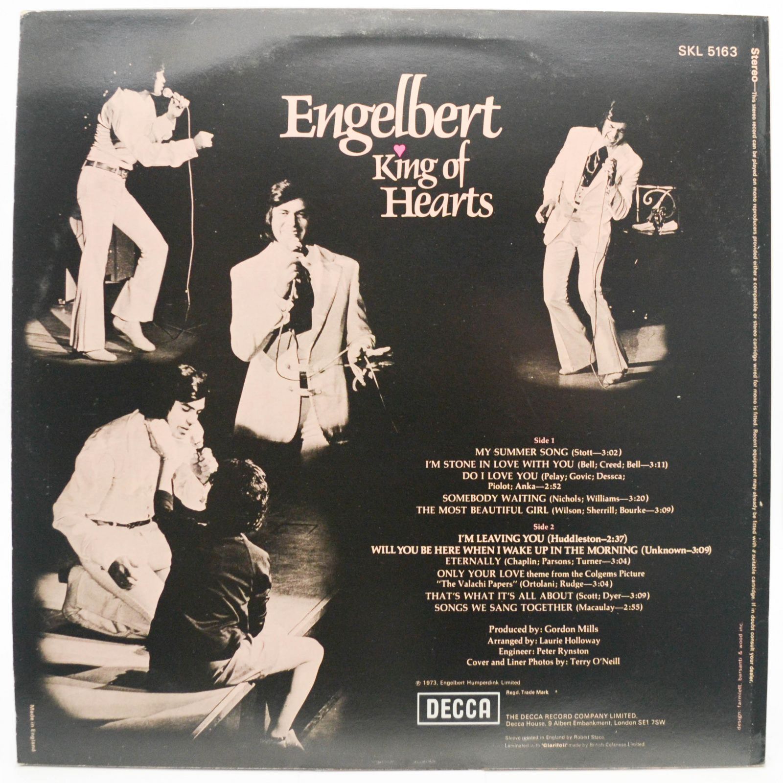 Engelbert Humperdinck — Engelbert King Of Hearts (UK), 1973