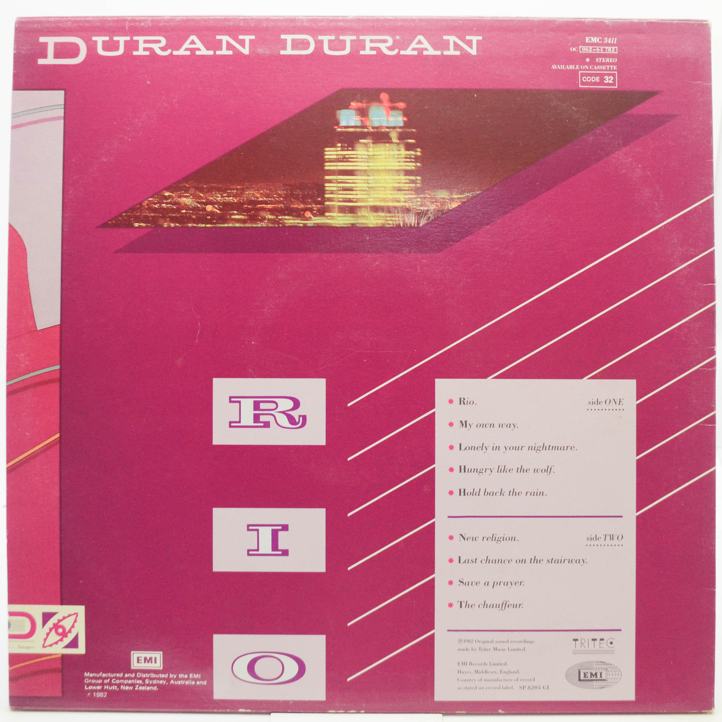 Виниловая пластинка Duran Duran — Rio, 1982
