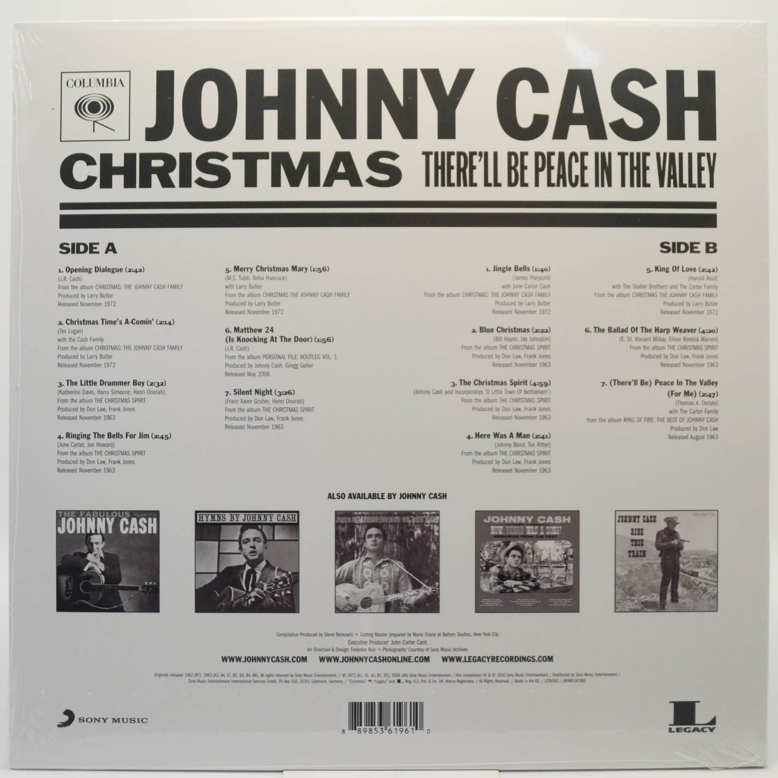Johnny Cash — Christmas - There'll Be Peace In The Valley, 2016