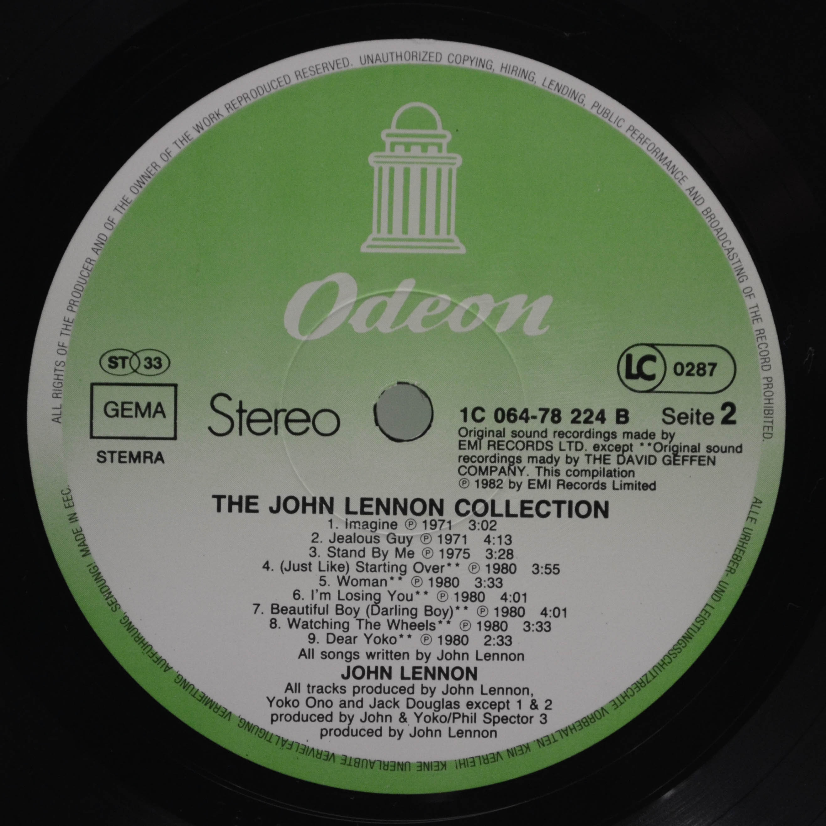 John Lennon — The John Lennon Collection, 1982