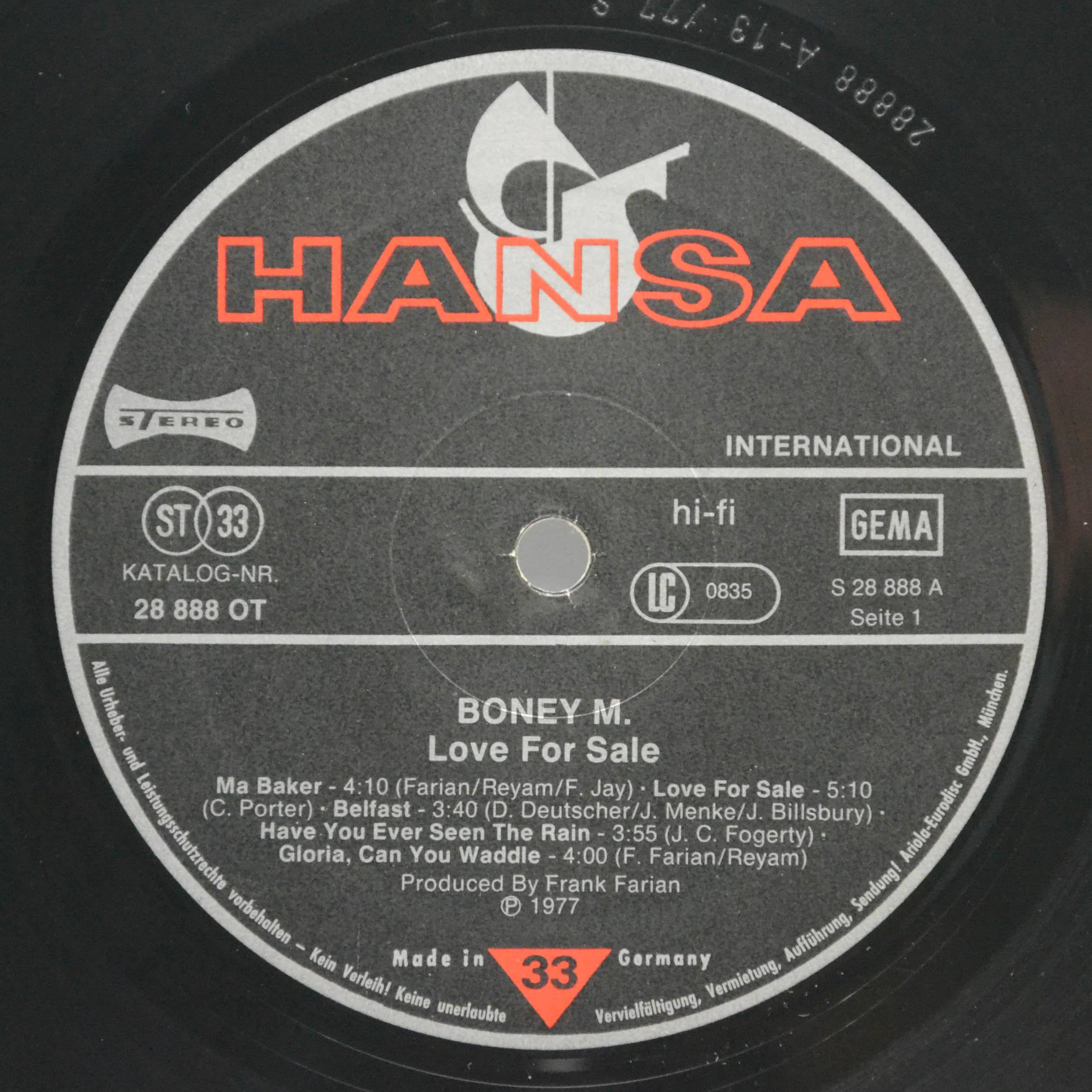 Boney M. — Love For Sale, 1977