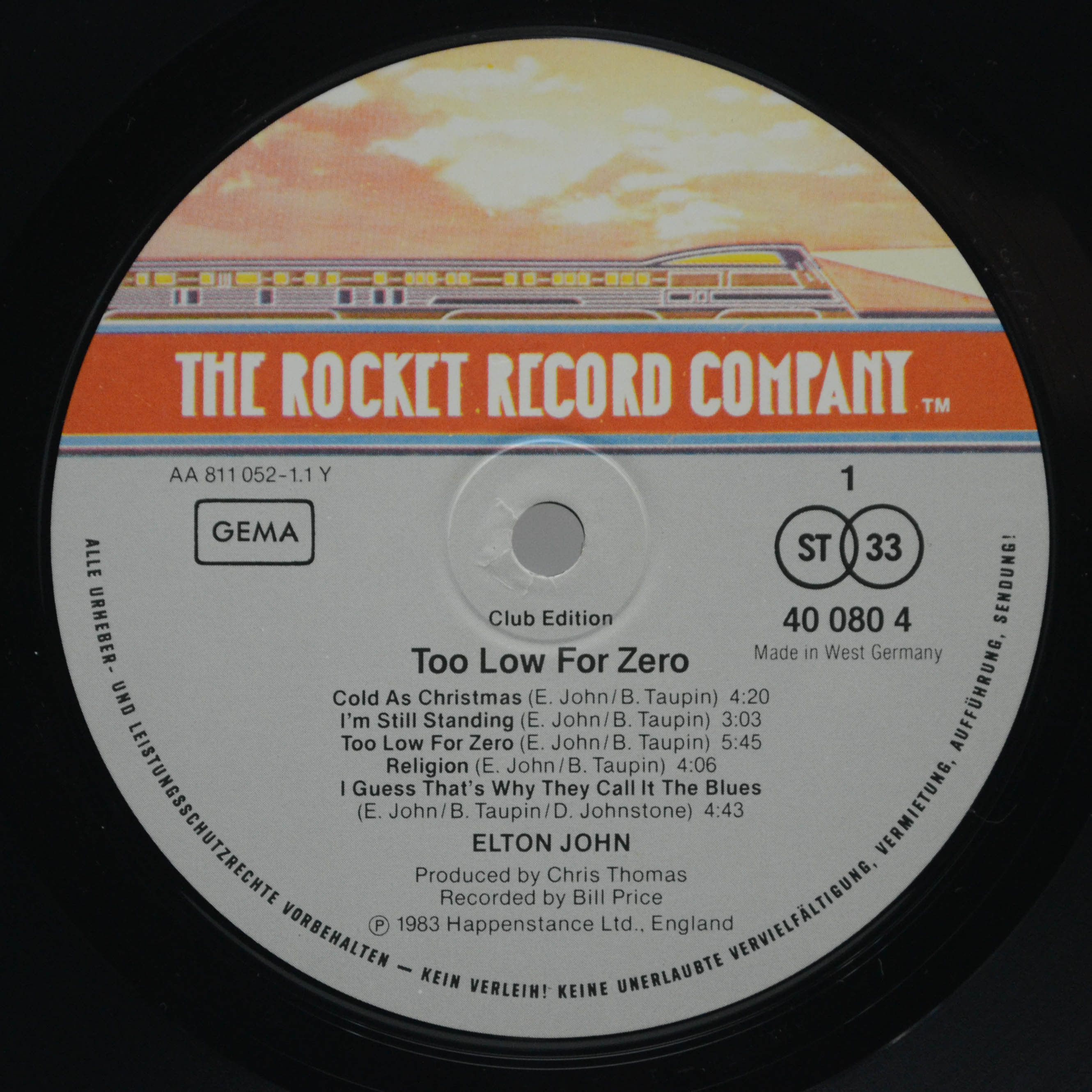 Elton John — Too Low For Zero, 1983