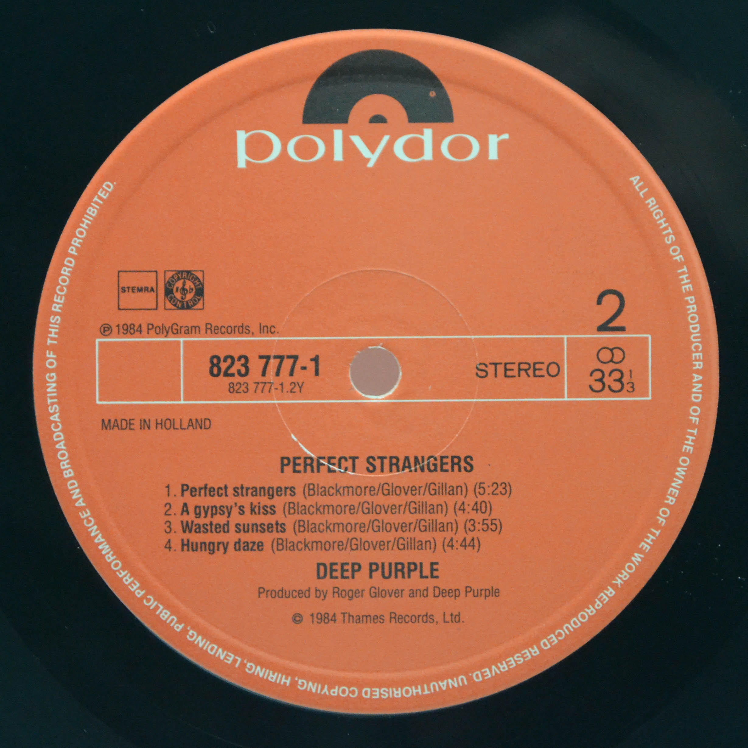 Виниловая пластинка Deep Purple — Perfect Strangers, 1984
