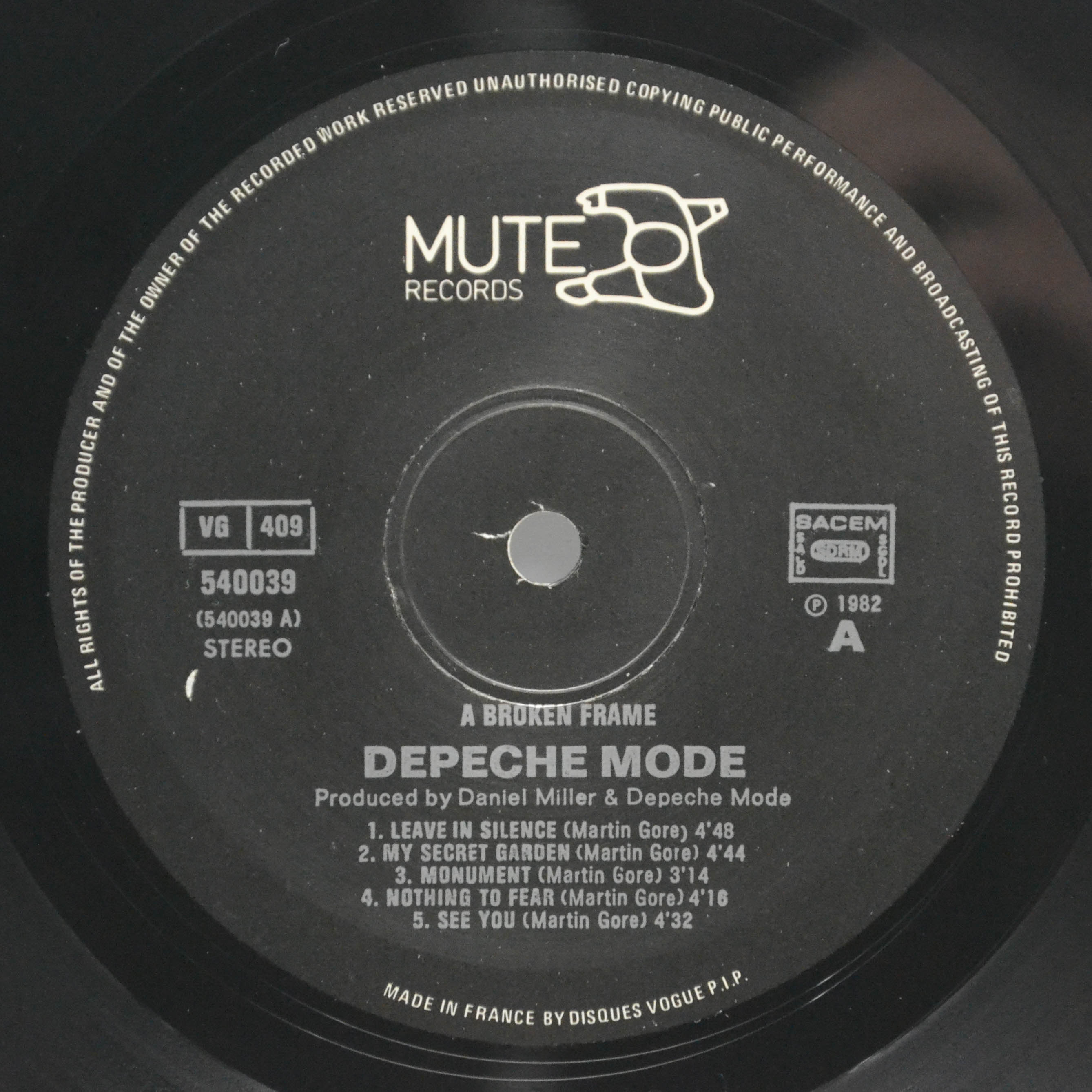 Depeche Mode — A Broken Frame, 1982