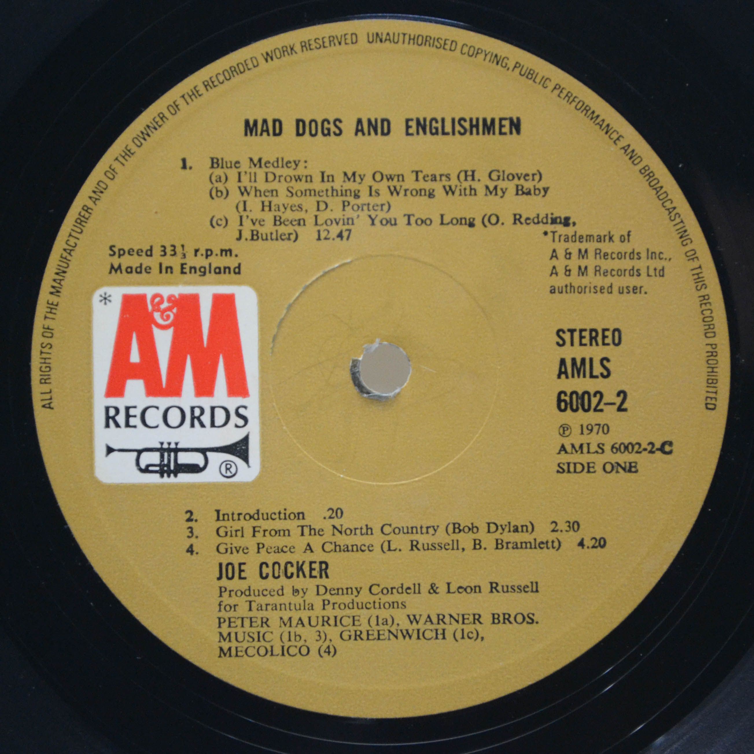 Joe Cocker — Mad Dogs & Englishmen (2LP, 1-st, UK), 1970