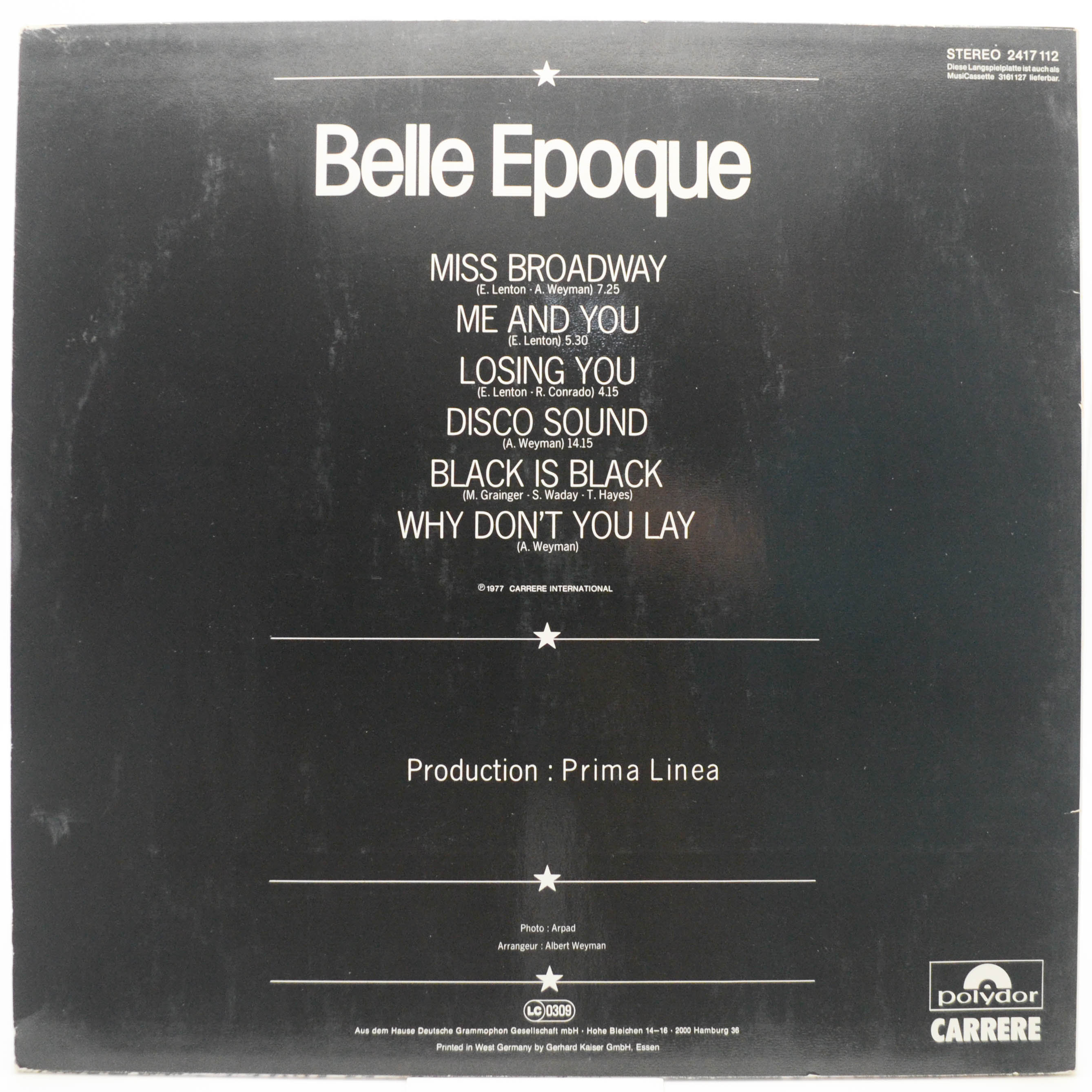 Belle Epoque — Black Is Black, 1977