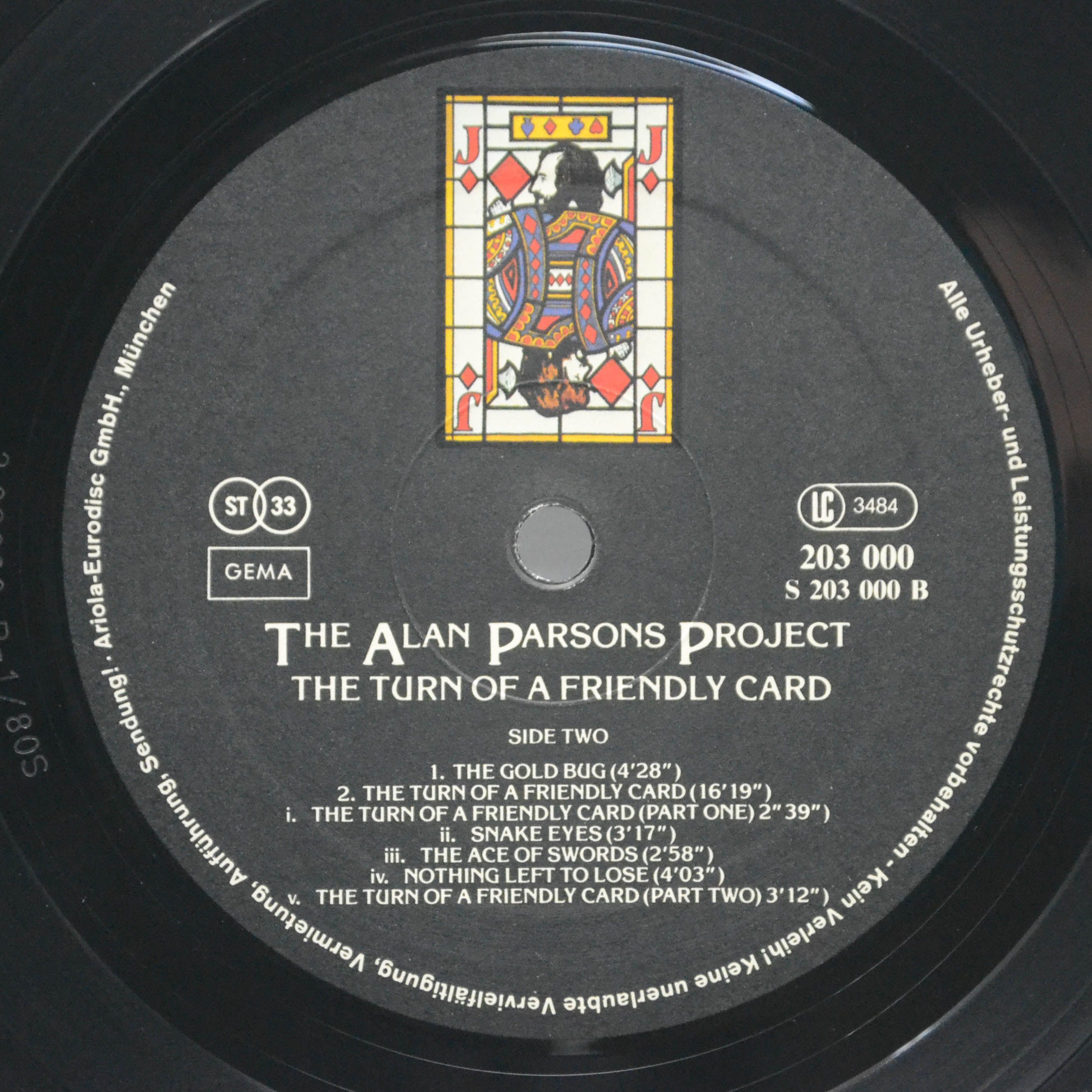 Alan Parsons Project — The Turn Of A Friendly Card, 1981