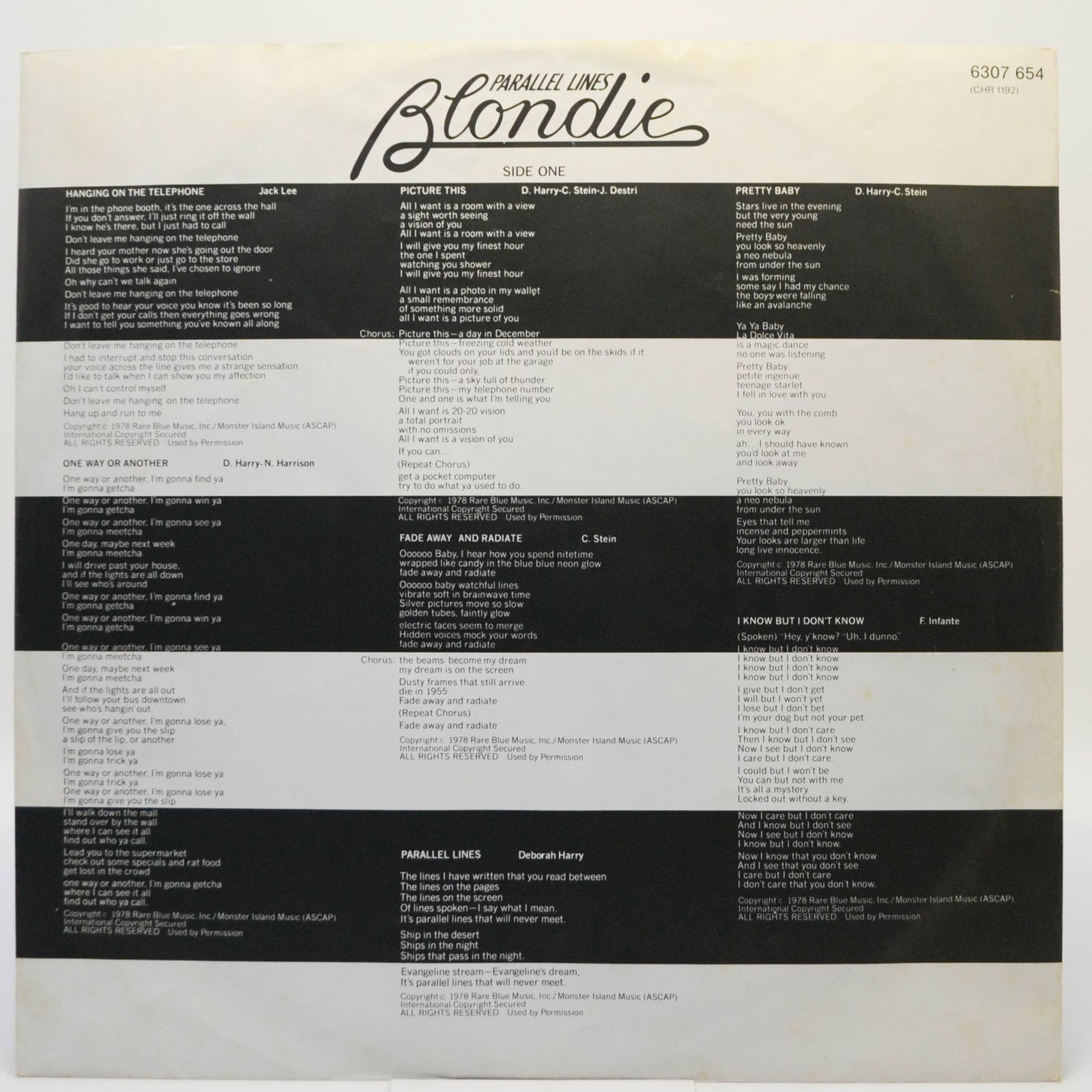 Blondie — Parallel Lines, 1978