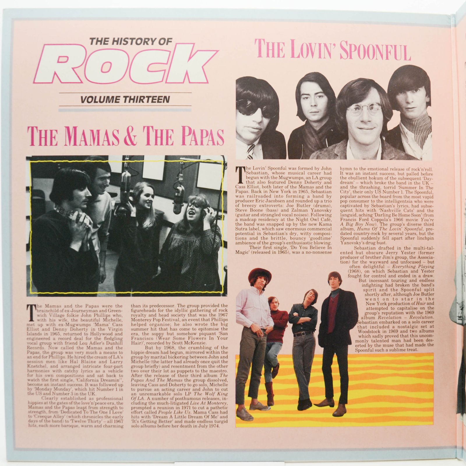 Mamas & The Papas / The Lovin' Spoonful / The Steve Miller Band / The Byrds — The History Of Rock (Volume Thirteen) (2LP, UK), 1983