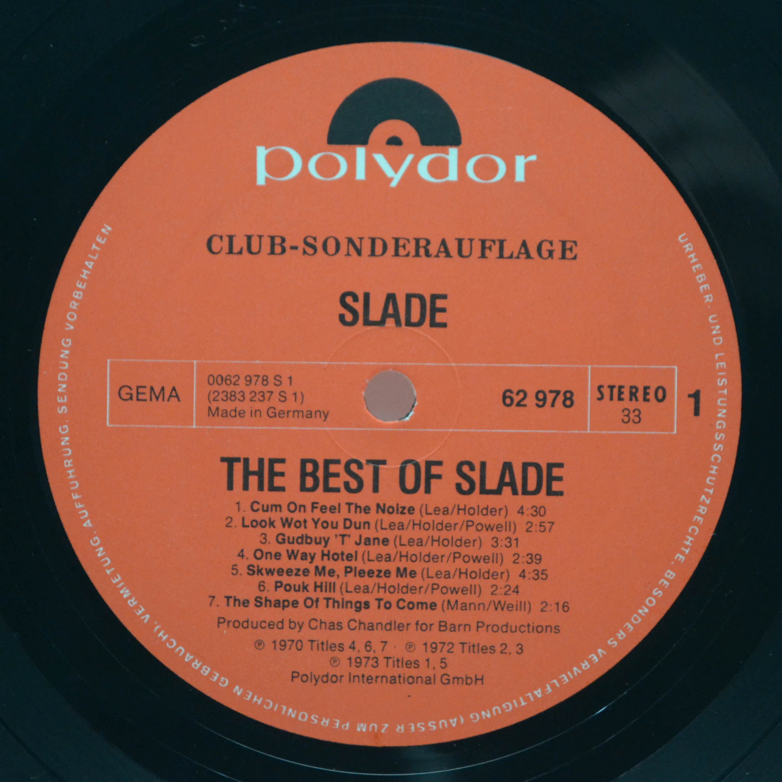 Виниловая пластинка Slade — The Best Of Slade, 1973