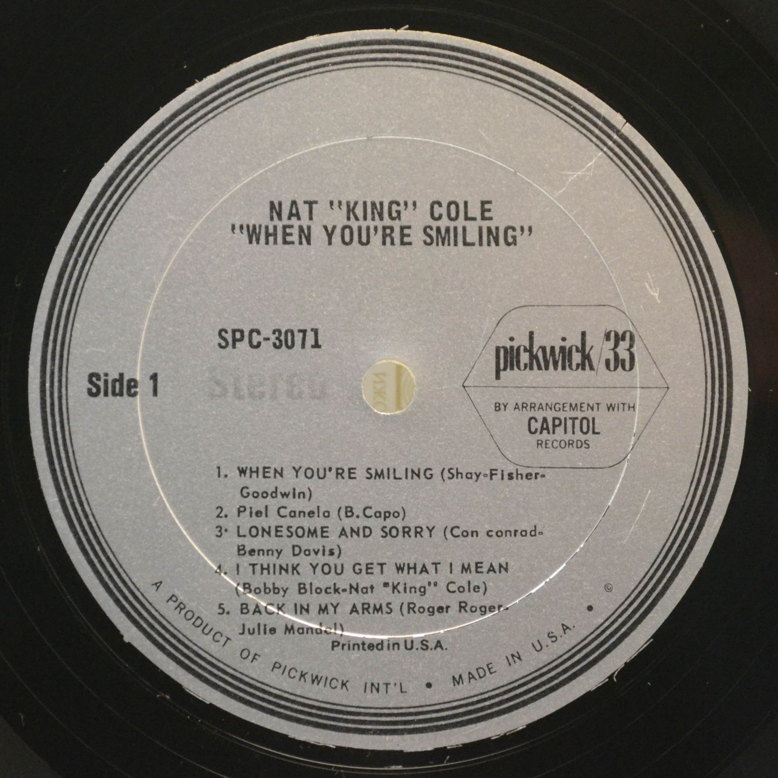 Nat King Cole — When You're Smiling (1-st, USA), 1967